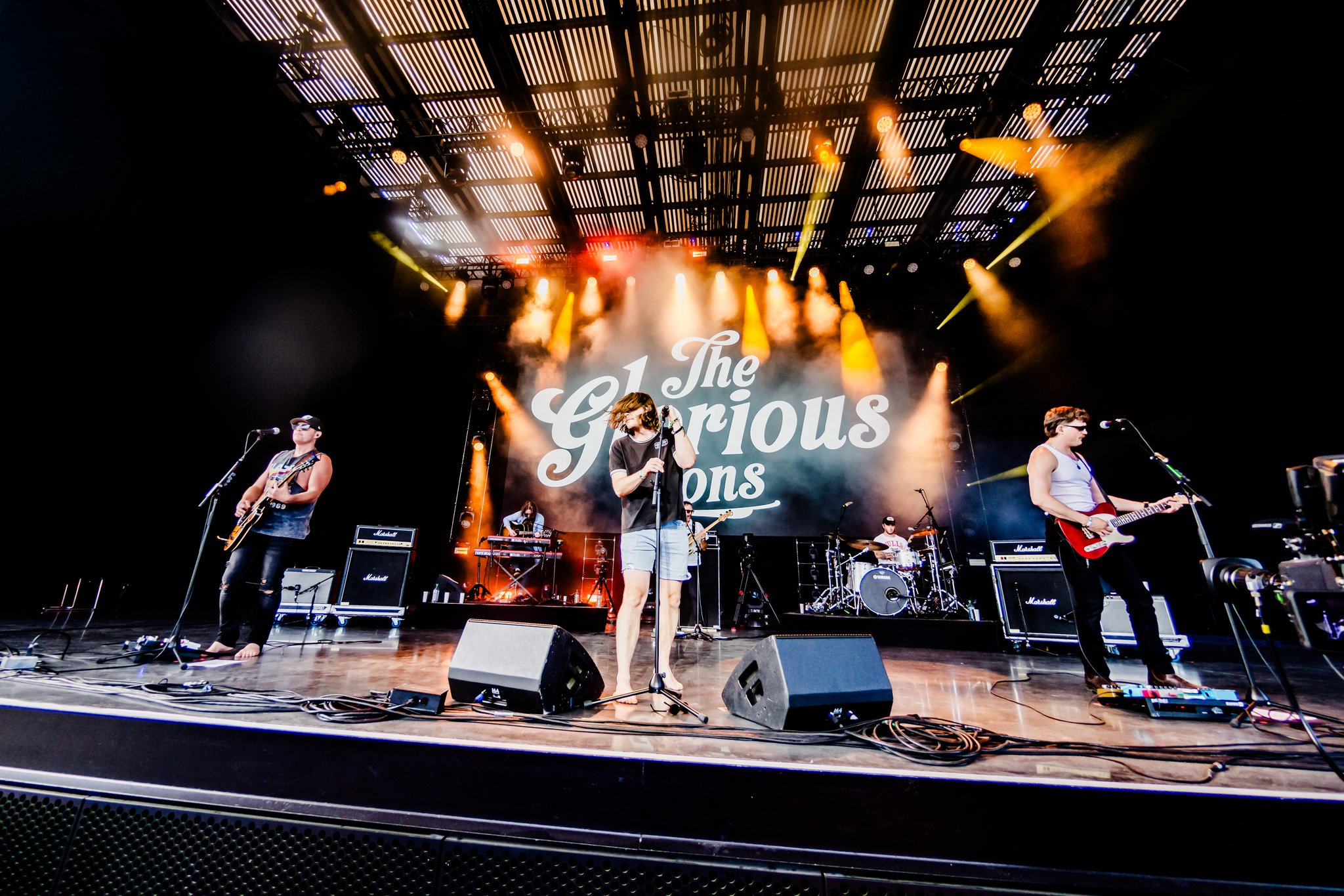 The Glorious Sons performing at Freedom Mobile Arch, Vancouver, BC - concert photography by Michael Caswell