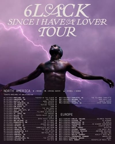 6LACK Announces Headlining ‘since I Have A Lover’ World Tour Set For Fall 2023
