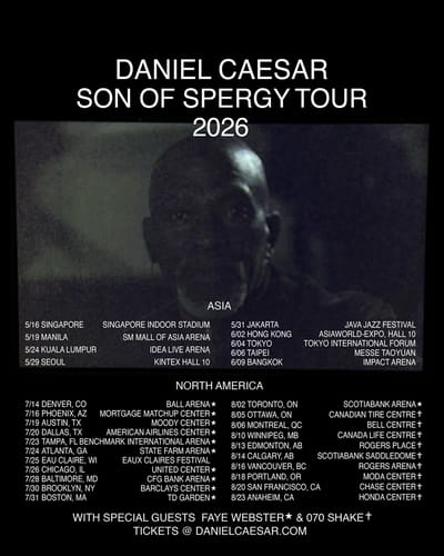 Daniel Caesar Brings His First-Ever Arena Tour to Vancouver’s Rogers Arena This August