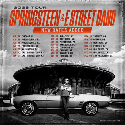 Bruce Springsteen And The E Street Band Add North American Shows In 18 Cities To Their 2023 International Tour