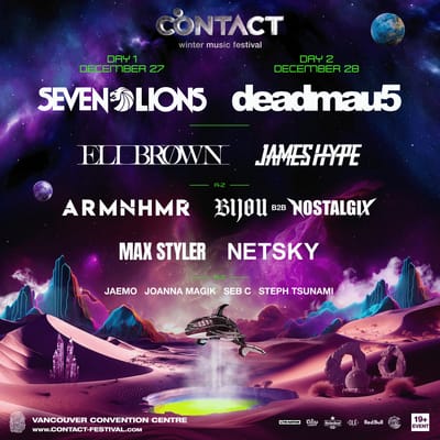 : Deadmau5 And Seven Lions To Headline Contact Winter Music Festival 2024