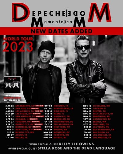 Depeche Mode Announce 29 Additional North American Dates on the Memento Mori World Tour