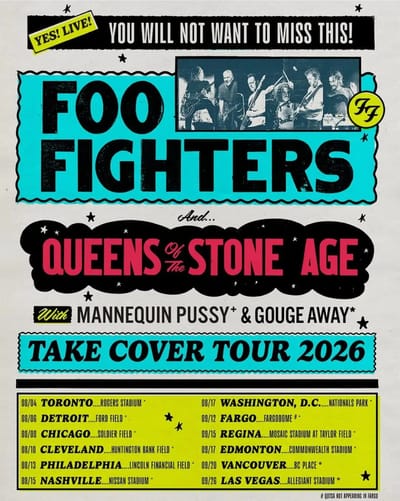 Foo Fighters 2026 Stadium Tour Dates Announced Today General On Sale October 31