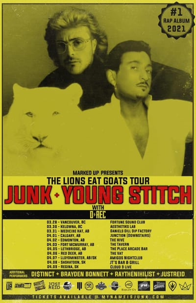Junk Announces The Lions Eat Goats Tour With Young Stitch