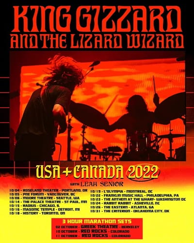 King Gizzard & The Lizard Wizard Reschedule Tour to Fall 2022