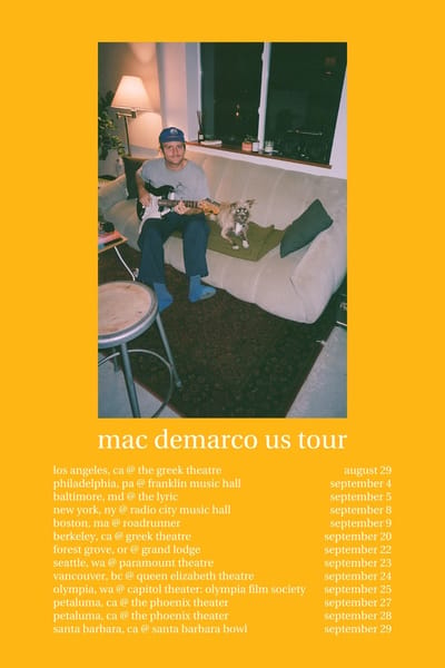 Mac DeMarco Announces North American, European and UK Tour