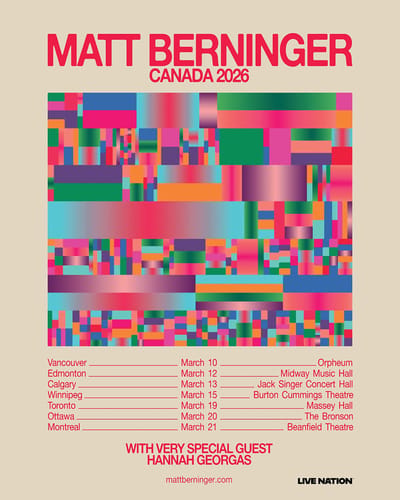 Matt Berninger Announces First Solo Canadian Tour