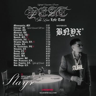 Yeat Brings The LOVE/LYFE Tour to Vancouver’s PNE Forum This August
