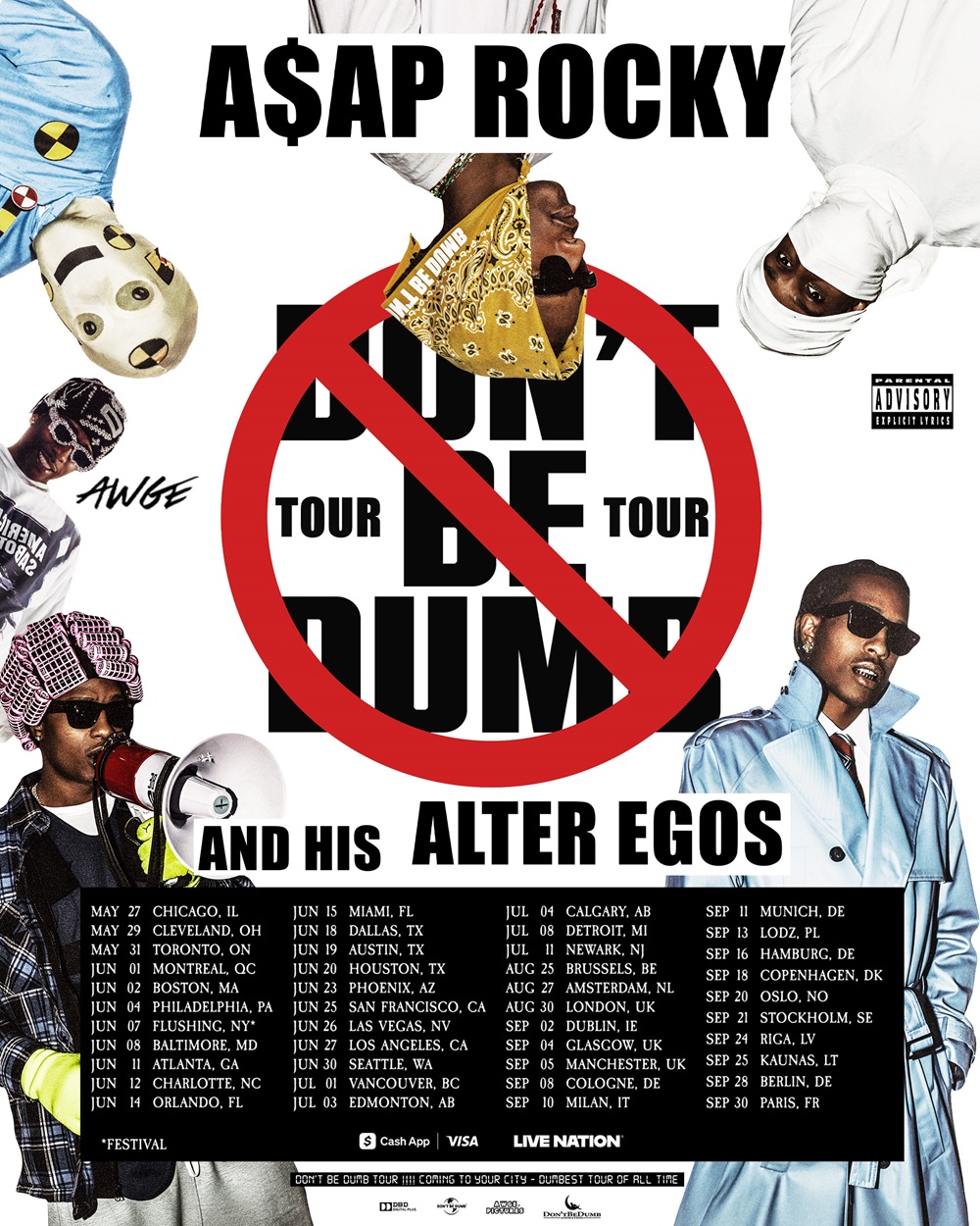 A$AP Rocky Announces Don’t Be Dumb World Tour