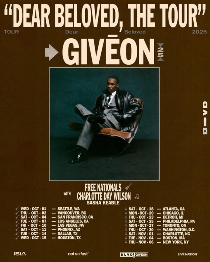 Giveon Announces New Headlining Tour