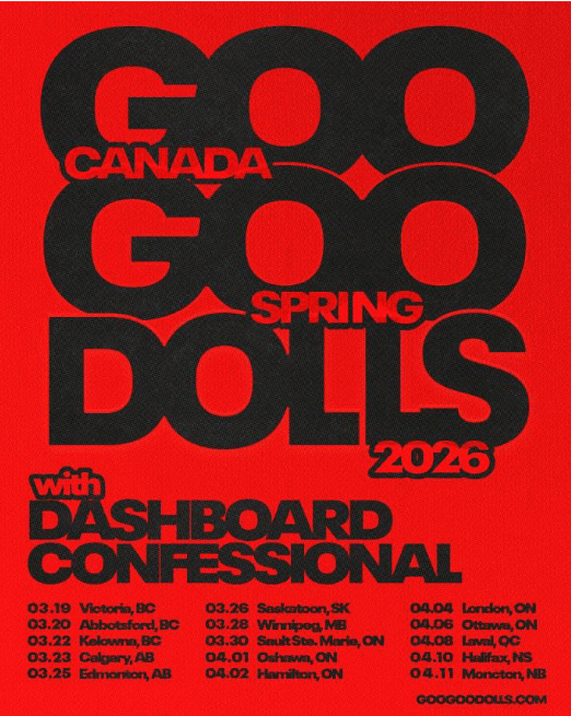 Goo Goo Dolls Confirm Run Of Canadian Tour Dates In 2026 With Dashboard Confessional