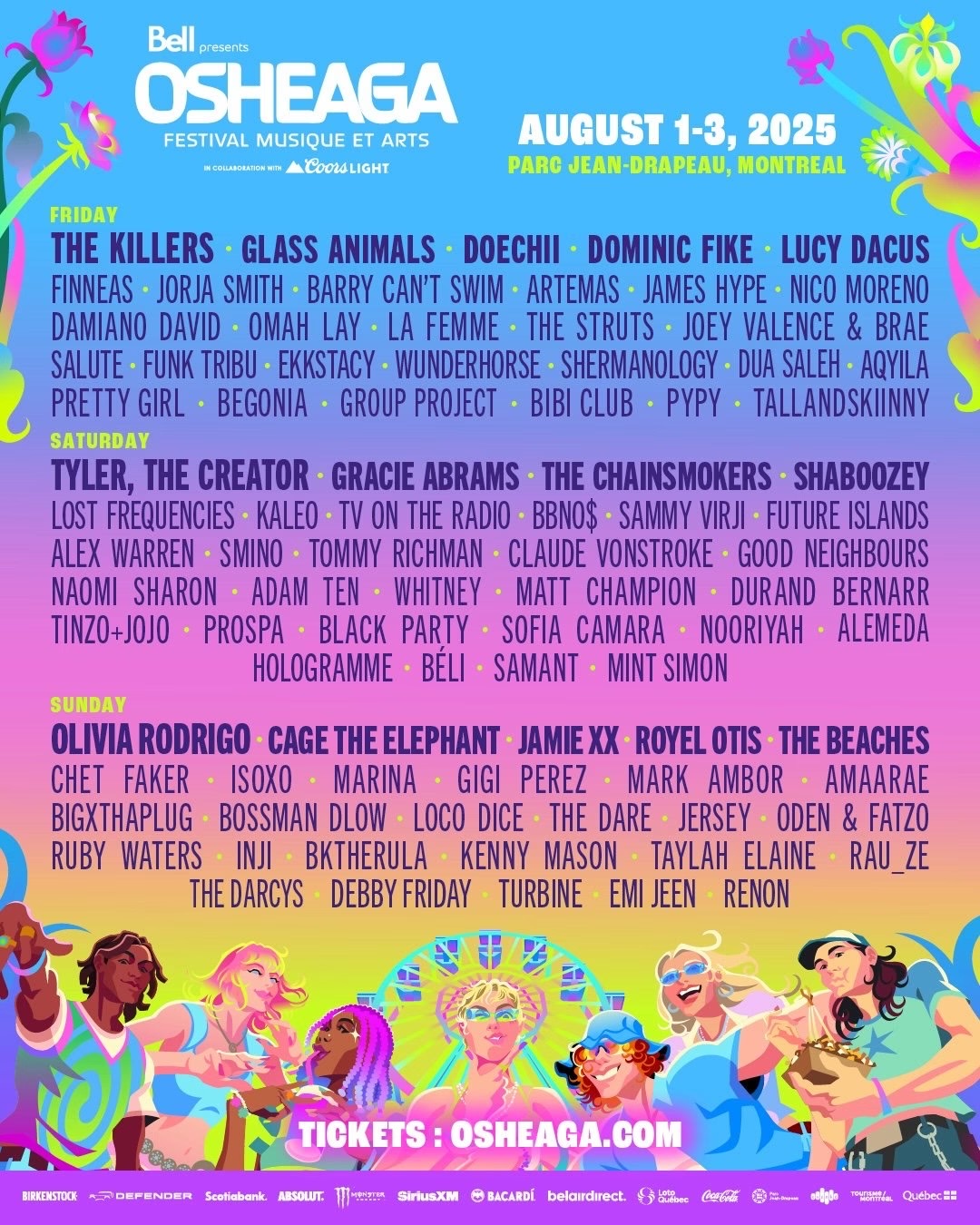 Ignite the Summer: Osheaga 2025 Unveils Blockbuster Lineup with Olivia Rodrigo, Tyler, The Creator & The Killers!