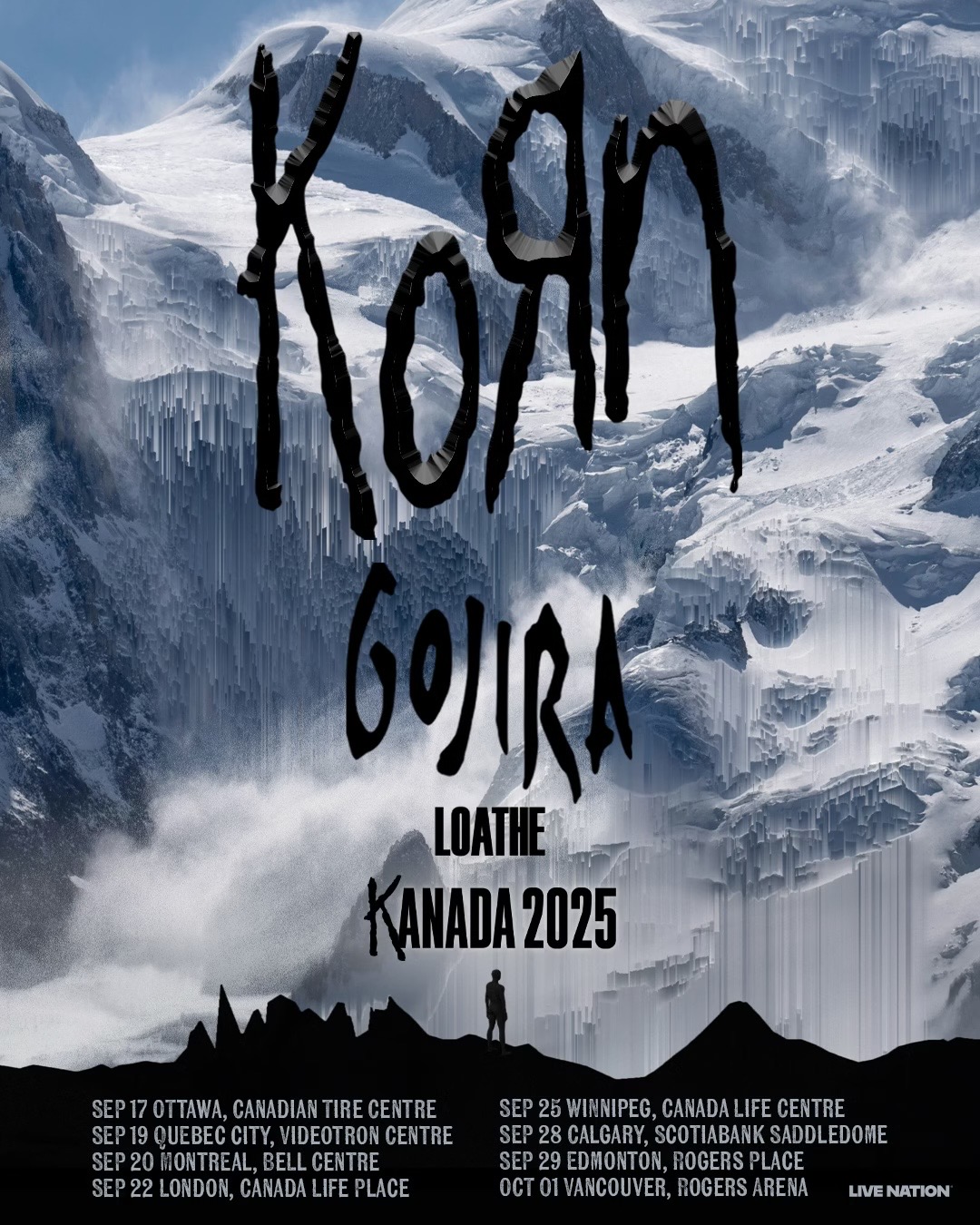 Korn Announces 2025 Canadian Tour Dates With Special Guests Gojira And Loathe