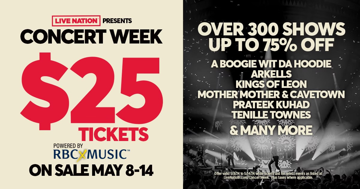 Live Nation Concert Week Celebrates Start Of Summer Concert Season With $25 Tickets To Over 5,000 Shows