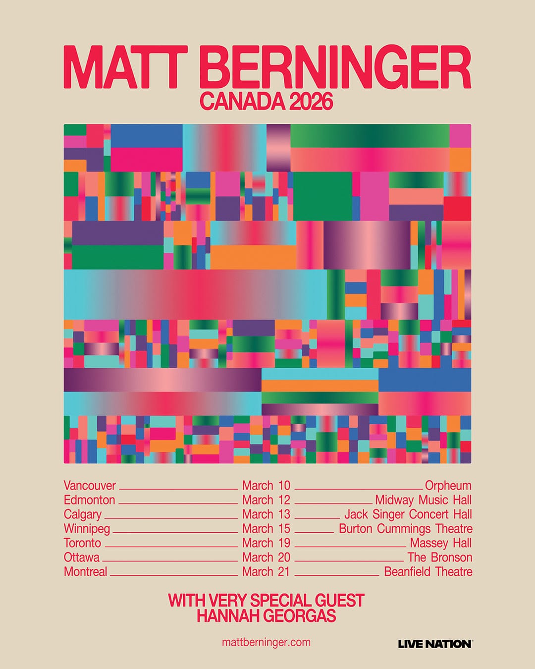 Matt Berninger Announces First Solo Canadian Tour