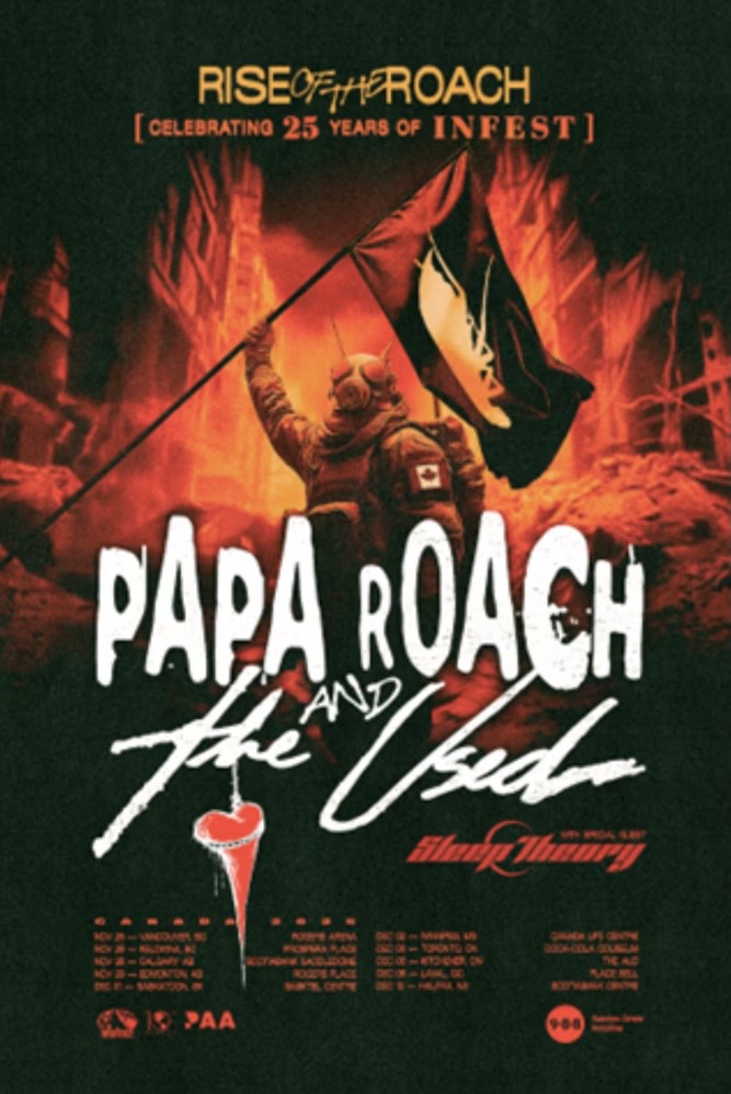 Papa Roach Announce Canadian Leg Of 2025 “Rise Of The Roach” Tour With The Used And Special Guests Sleep Theory