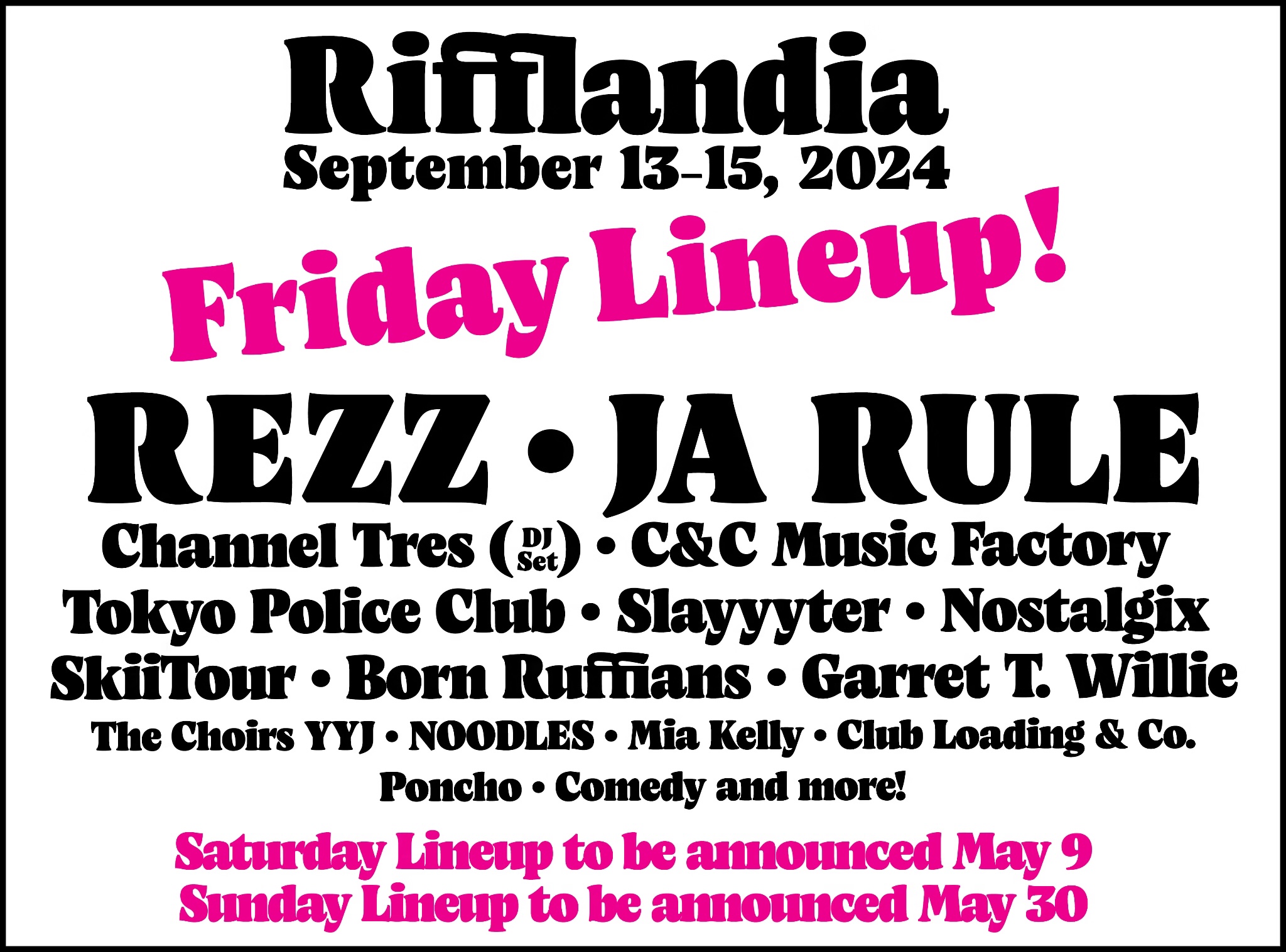 Rifflandia Festival Announces Friday Lineup And Tier 2 Ticketing