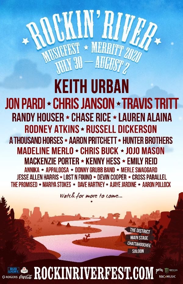 Rockin’ River Music Fest Announces 2020 Lineup