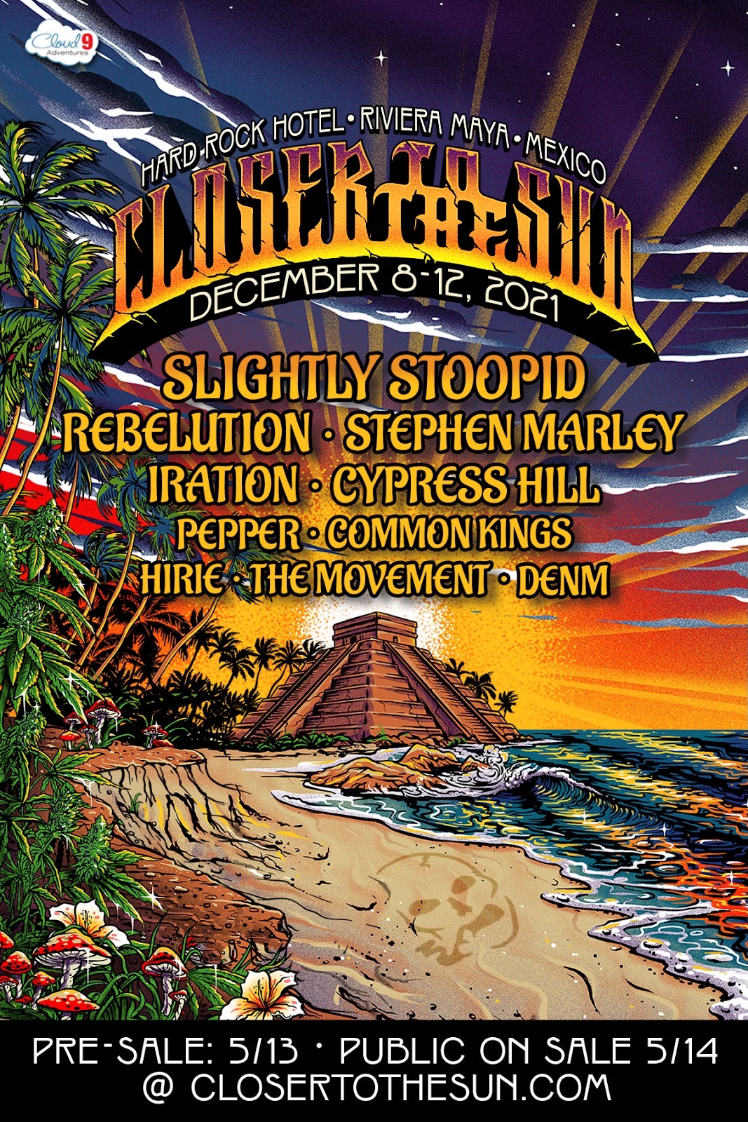 Slightly Stoopid Announces Details For 2021 All-Inclusive Concert Vacation Closer to the Sun, December 8-12, 2021 in Mexico