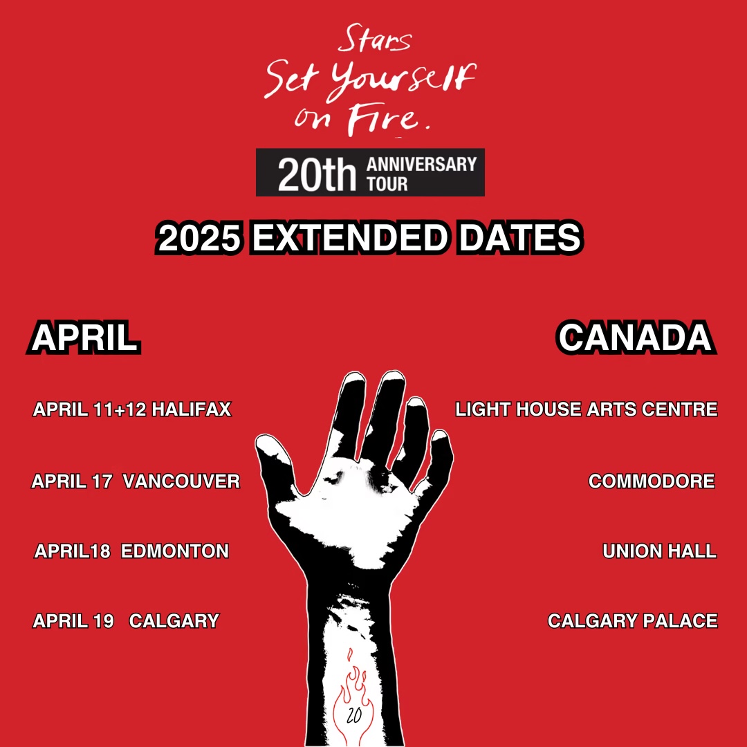 Stars Extend North American Tour In Celebration Of The 20th Anniversary Of Set Yourself On Fire