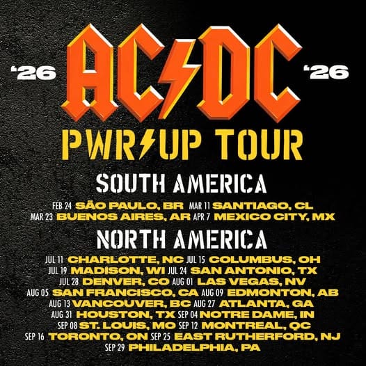The AC/DC Power Up Tour Continues in 2026