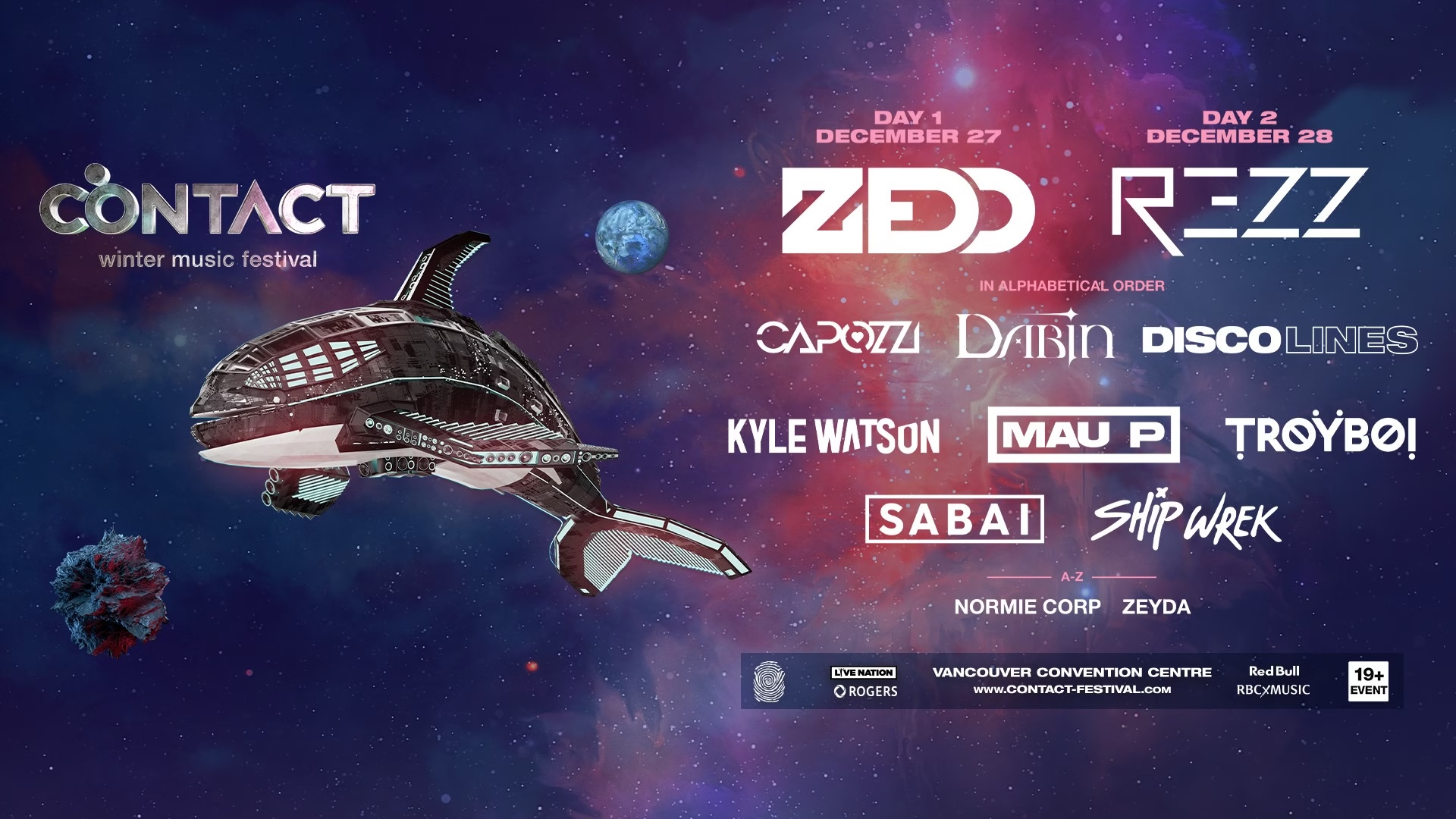Zedd And Rezz To Headline Contact Winter Music Festival 2023