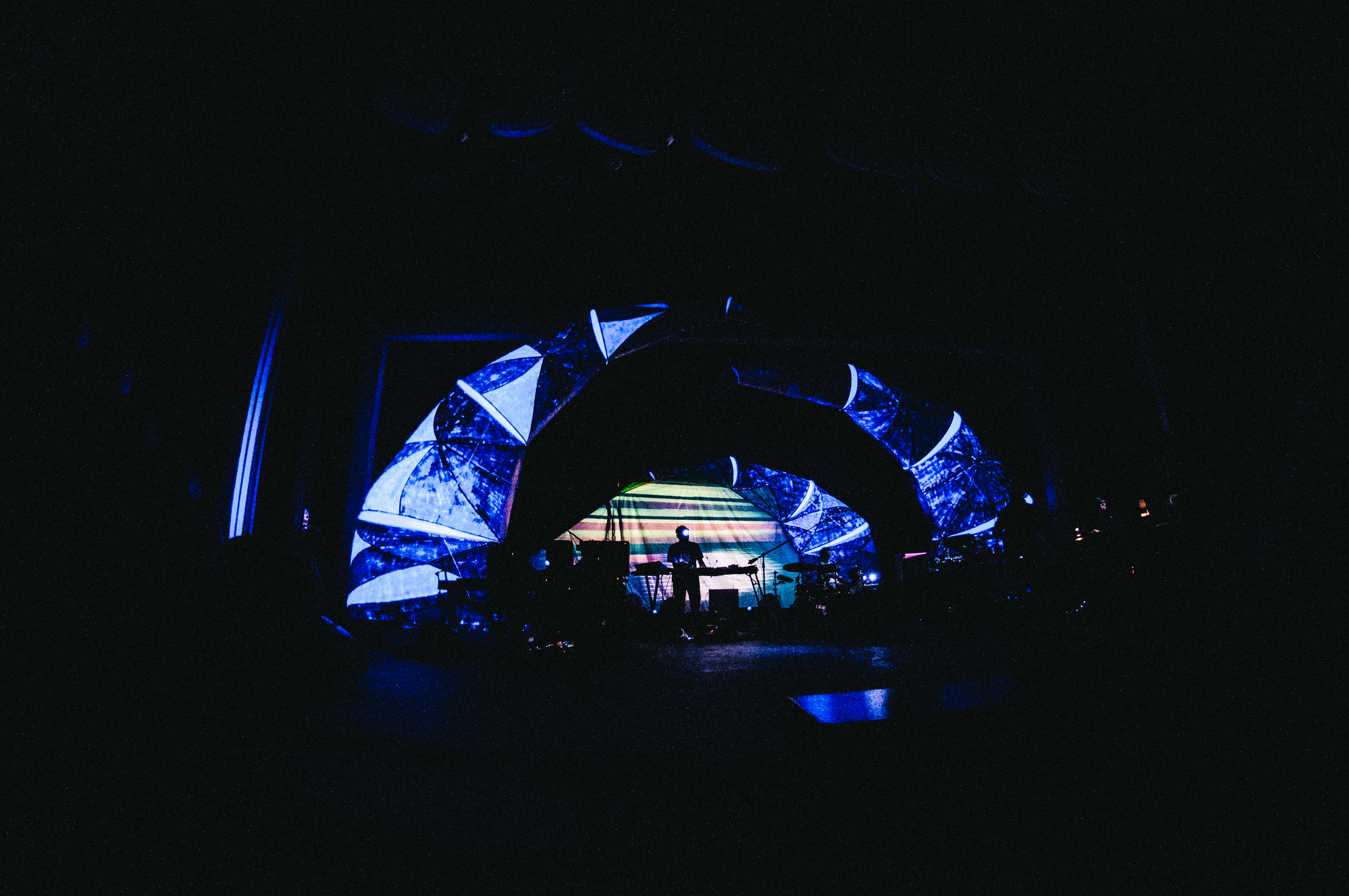 Animal Collective performing at Malkin Bowl, Vancouver - concert photography by Michael Caswell