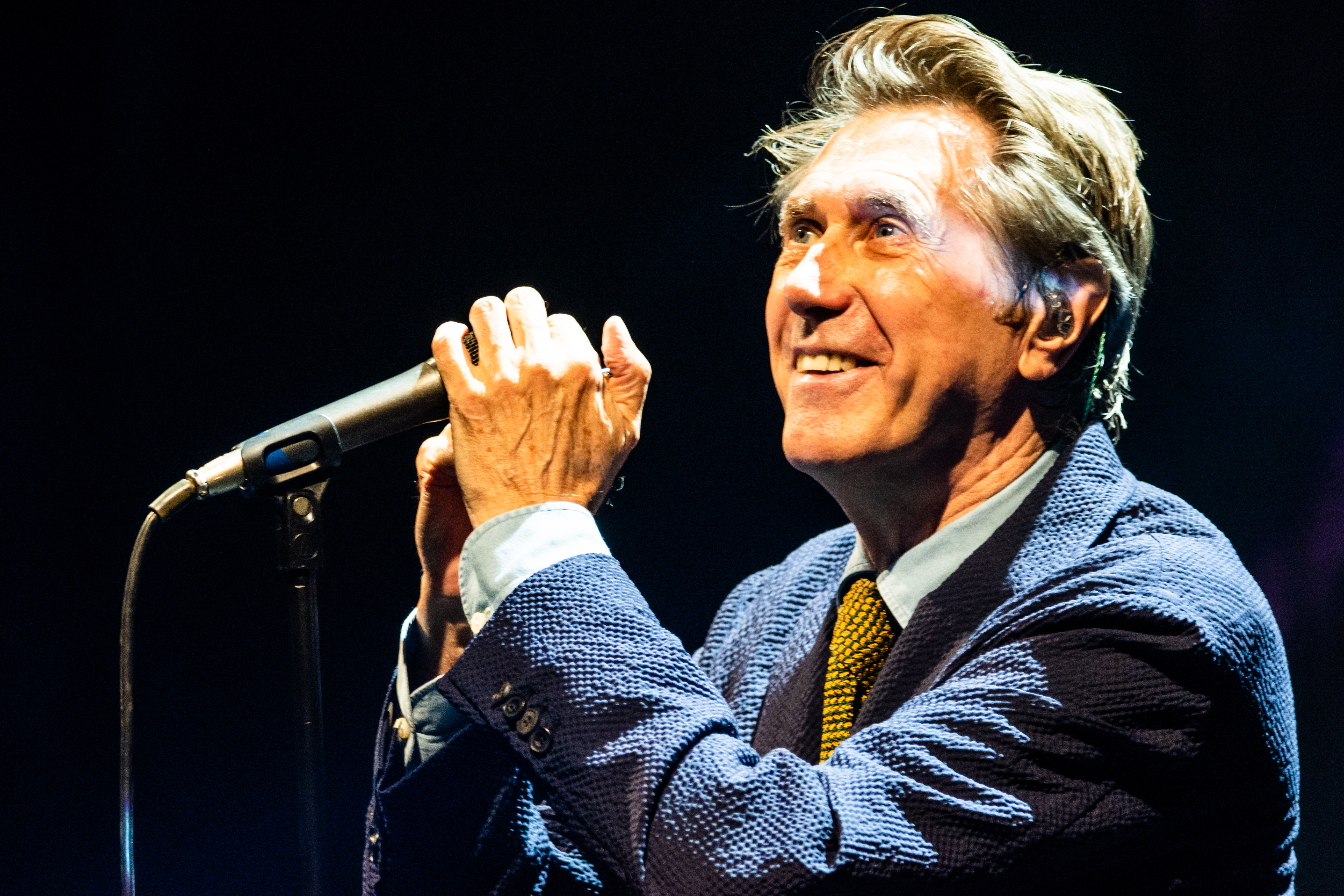 Bryan Ferry performing at Queen Elizabeth Theatre, Vancouver - concert photography by Michael Caswell
