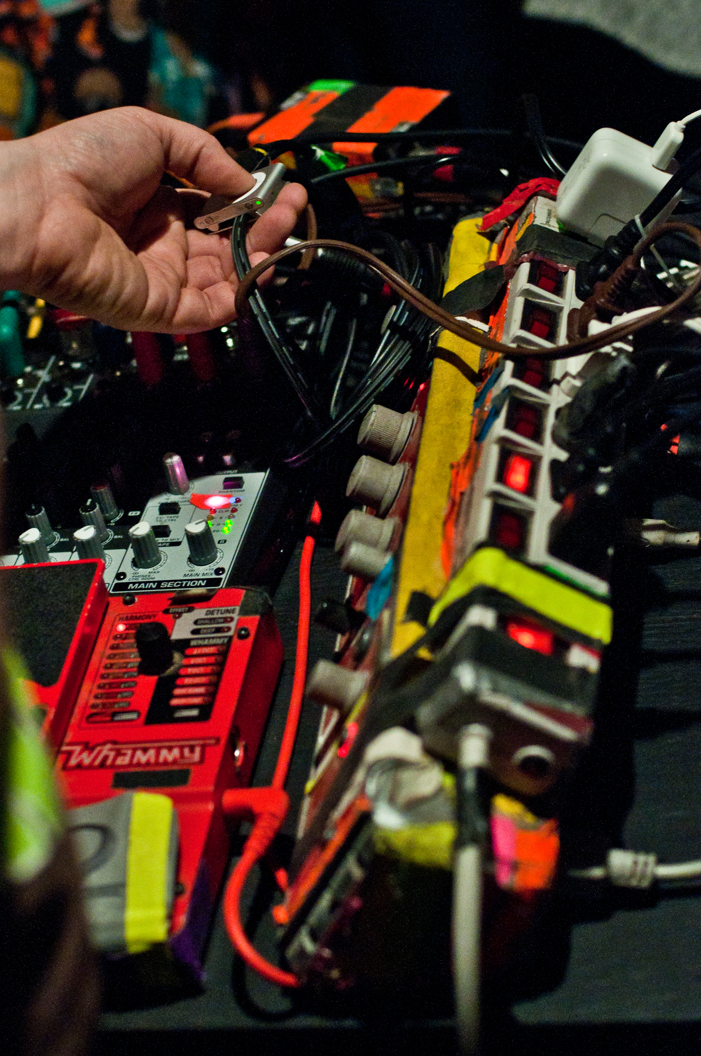Dan Deacon performing at Rickshaw Theatre, Vancouver - concert photography by Michael Caswell