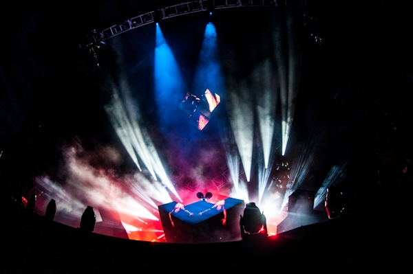 Deadmau5 performing at Pemberton Festival, Vancouver - concert photography by Michael Caswell