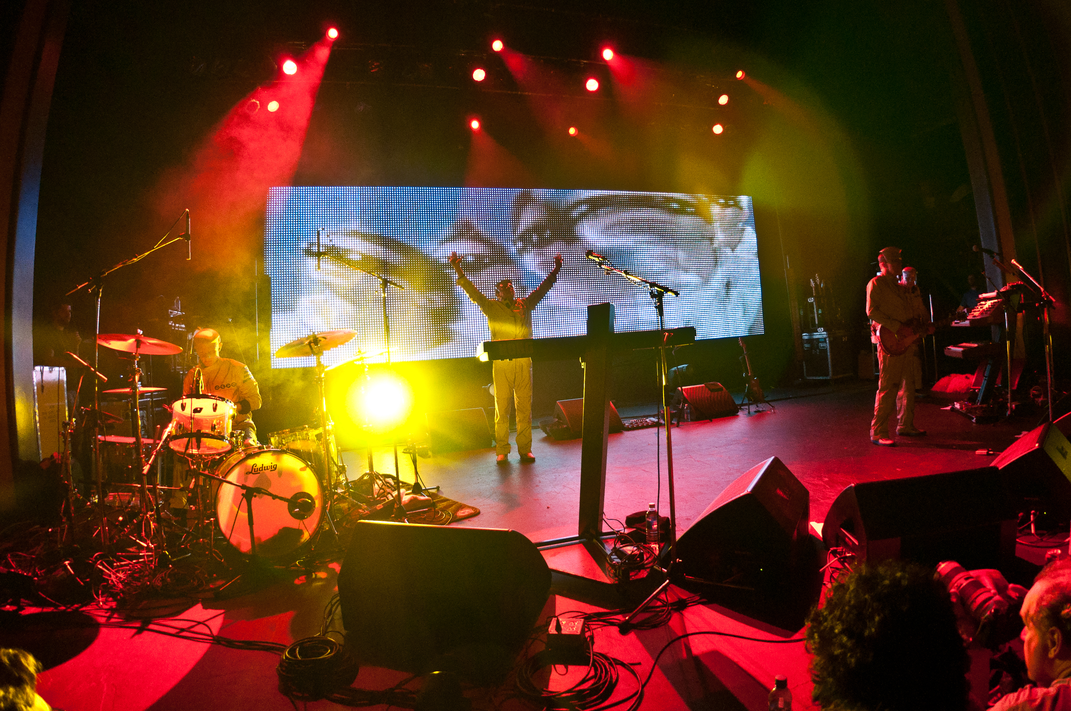 Devo performing at Vogue Theatre, Vancouver - concert photography by Michael Caswell