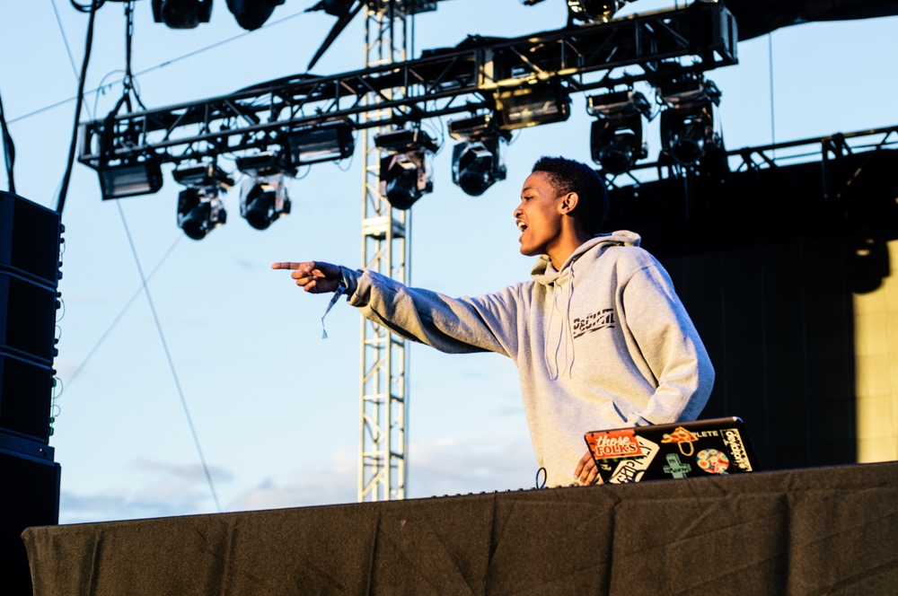 Earl Sweatshirt performing at Sasquatch!, George, WA - concert photography by Michael Caswell
