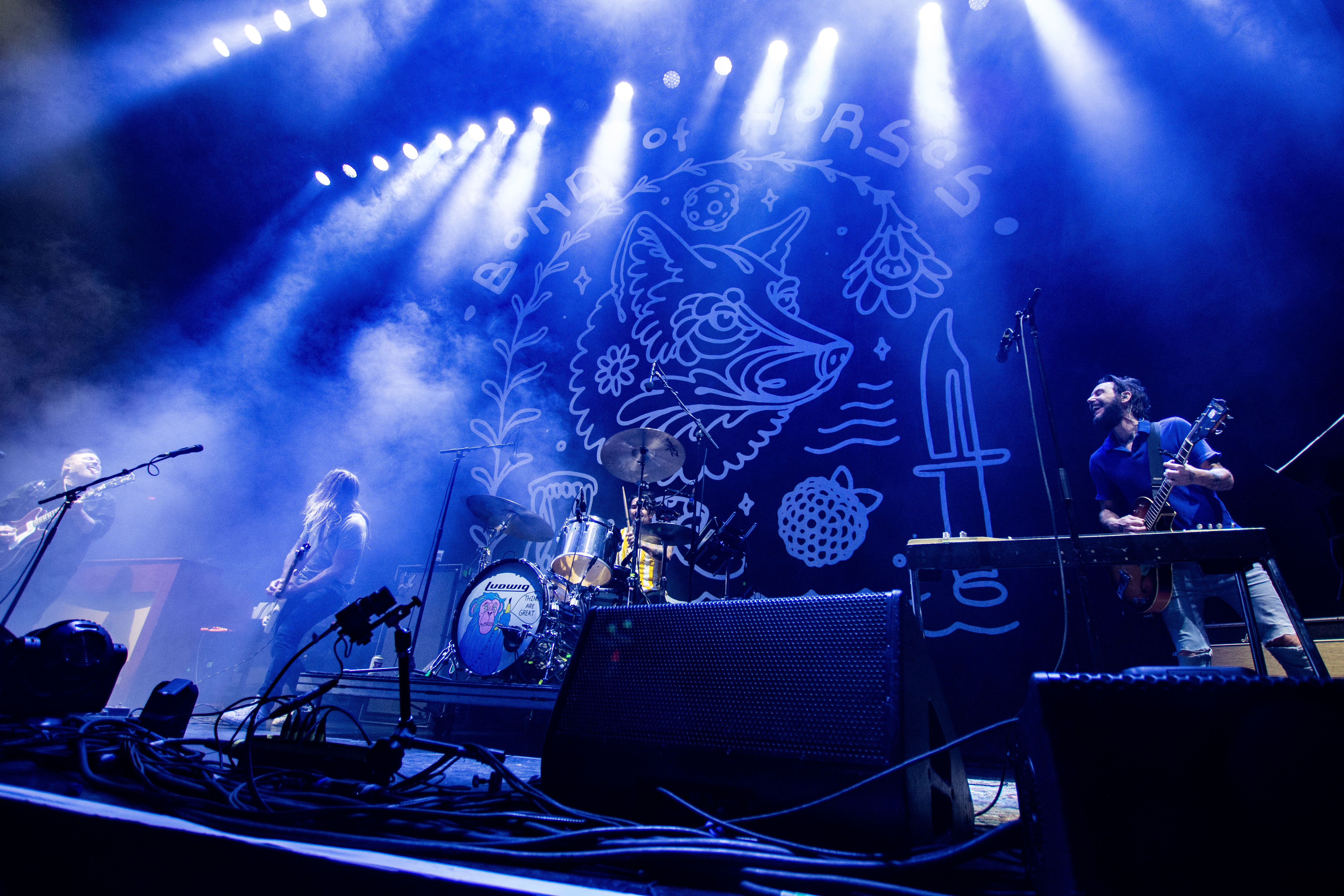 Band of Horses performing at Rogers Arena, Vancouver - concert photography by Michael Caswell