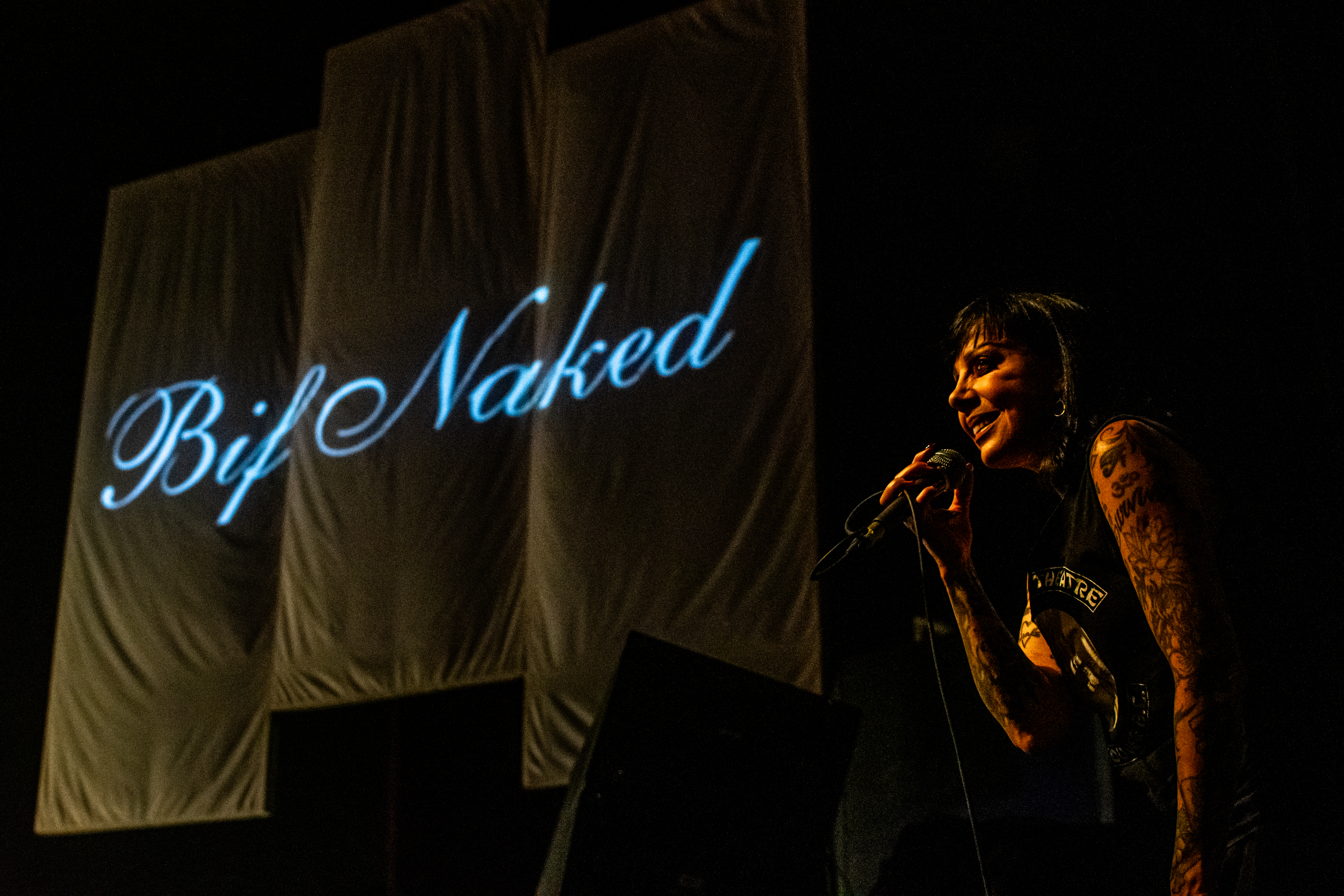 Bif Naked performing at Rickshaw Theatre, Vancouver - concert photography by Michael Caswell
