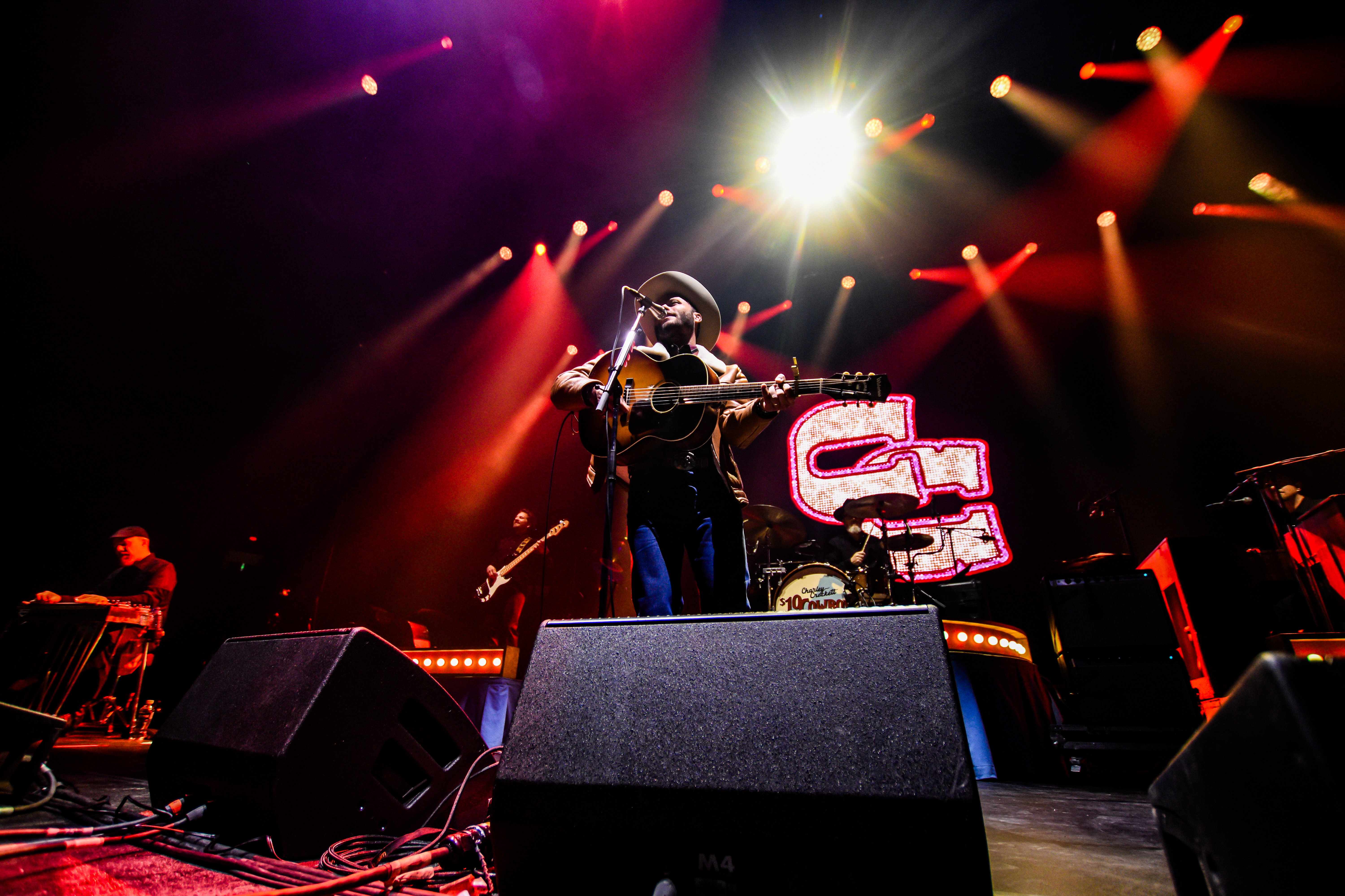 Charley Crockett performing at Rogers Arena, Vancouver - concert photography by Michael Caswell