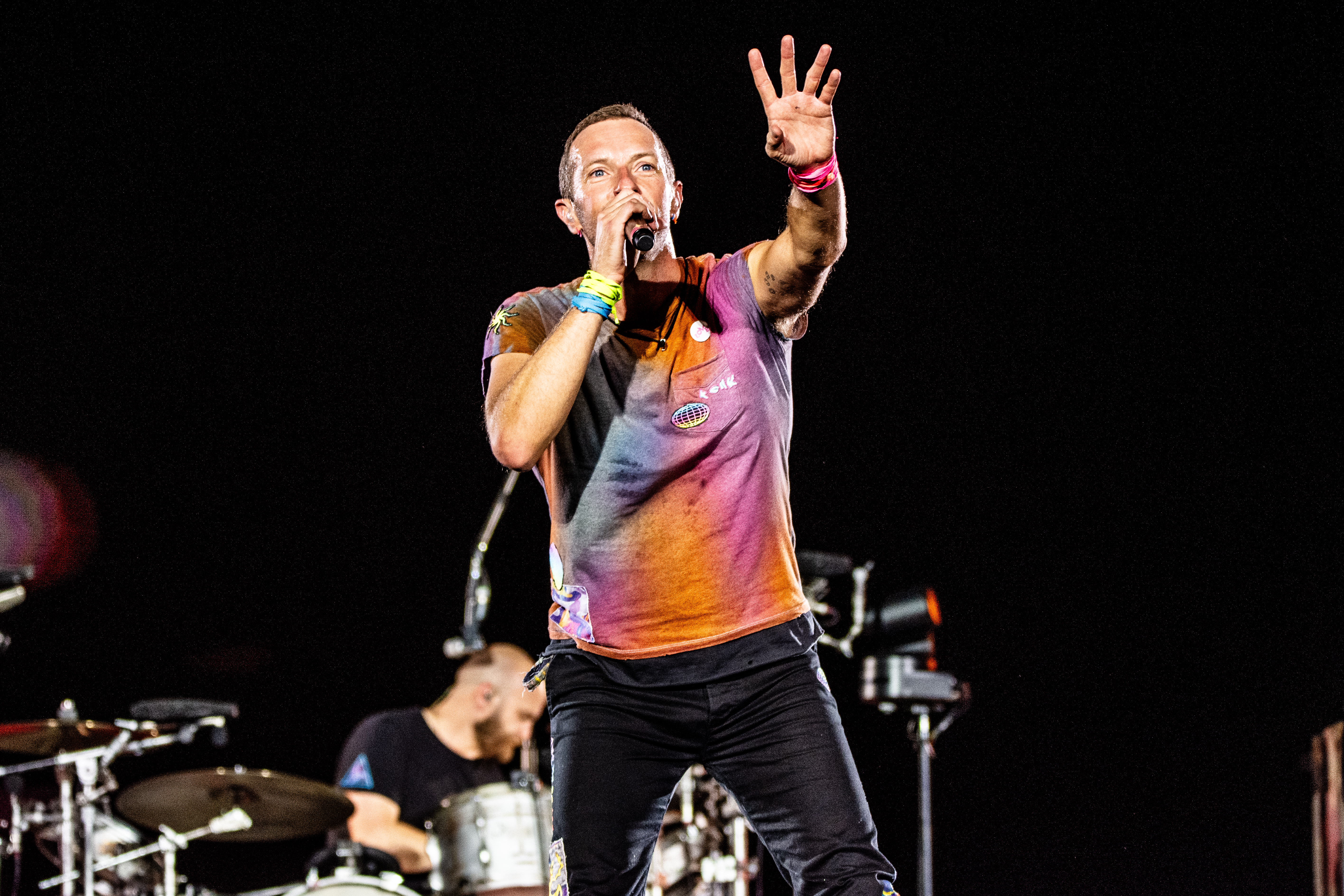 Coldplay performing at BC Place, Vancouver - concert photography by Michael Caswell