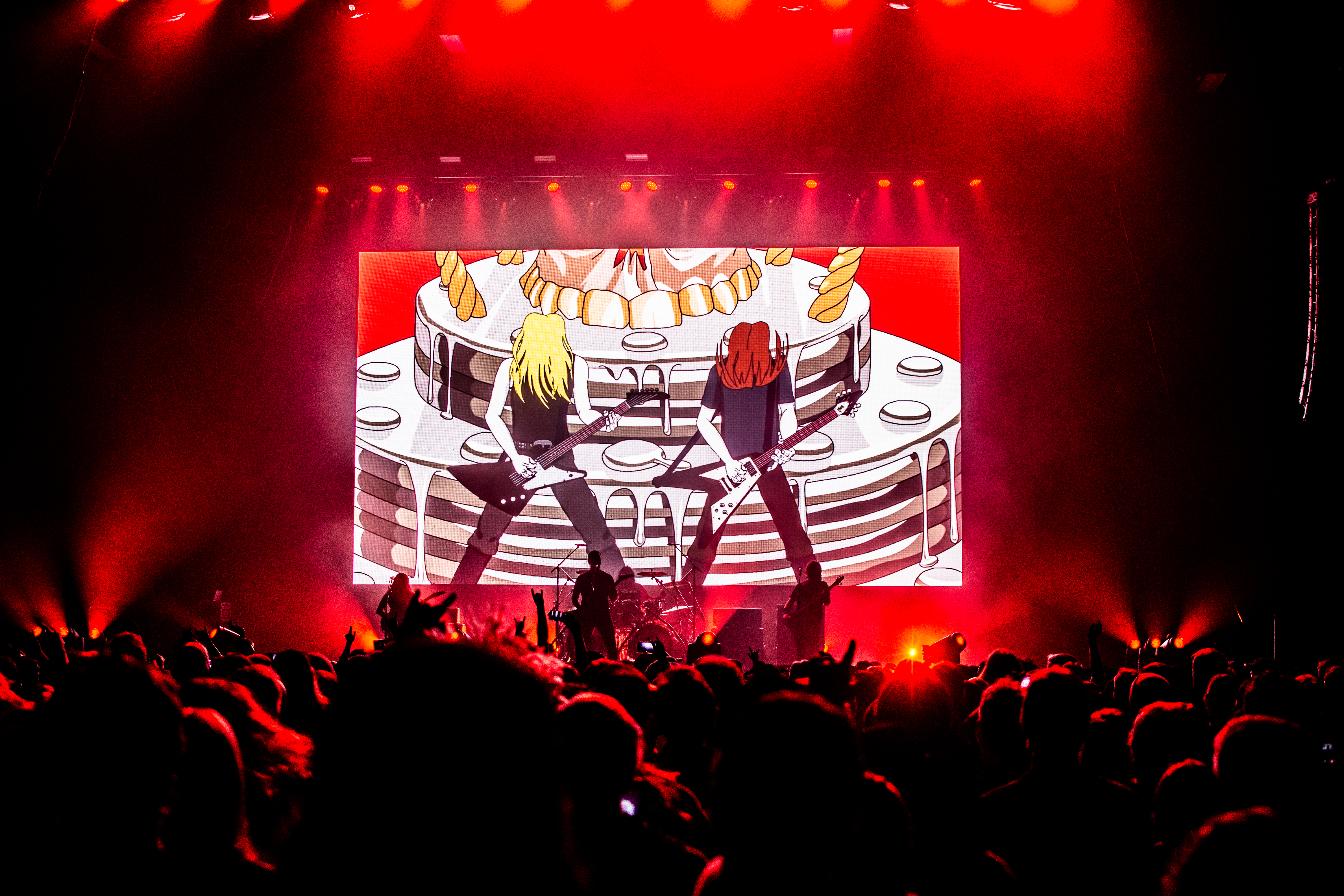 Dethklok performing at PNE Forum, Vancouver - concert photography by Michael Caswell