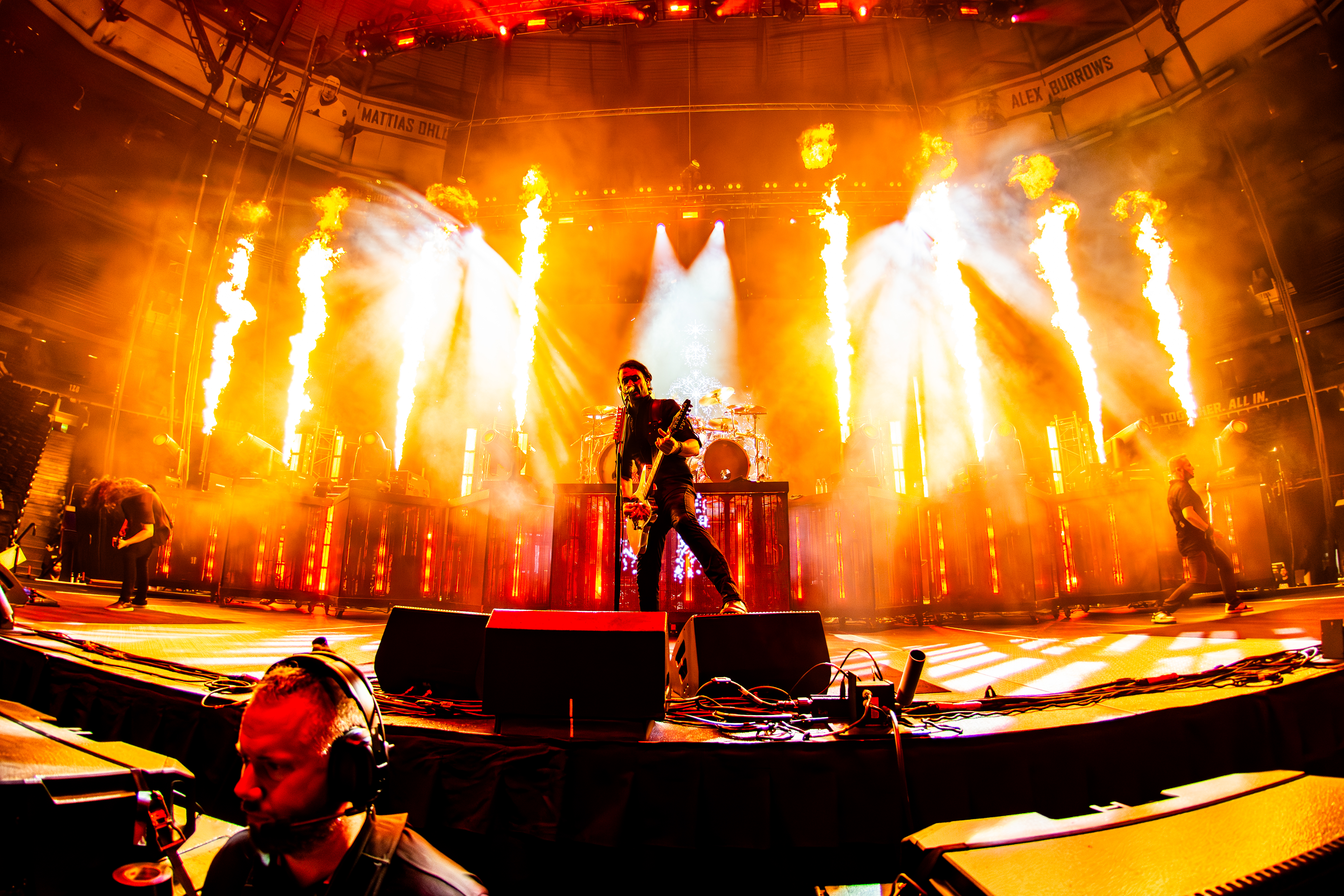 Gojira performing at Rogers Arena, Vancouver - concert photography by Michael Caswell