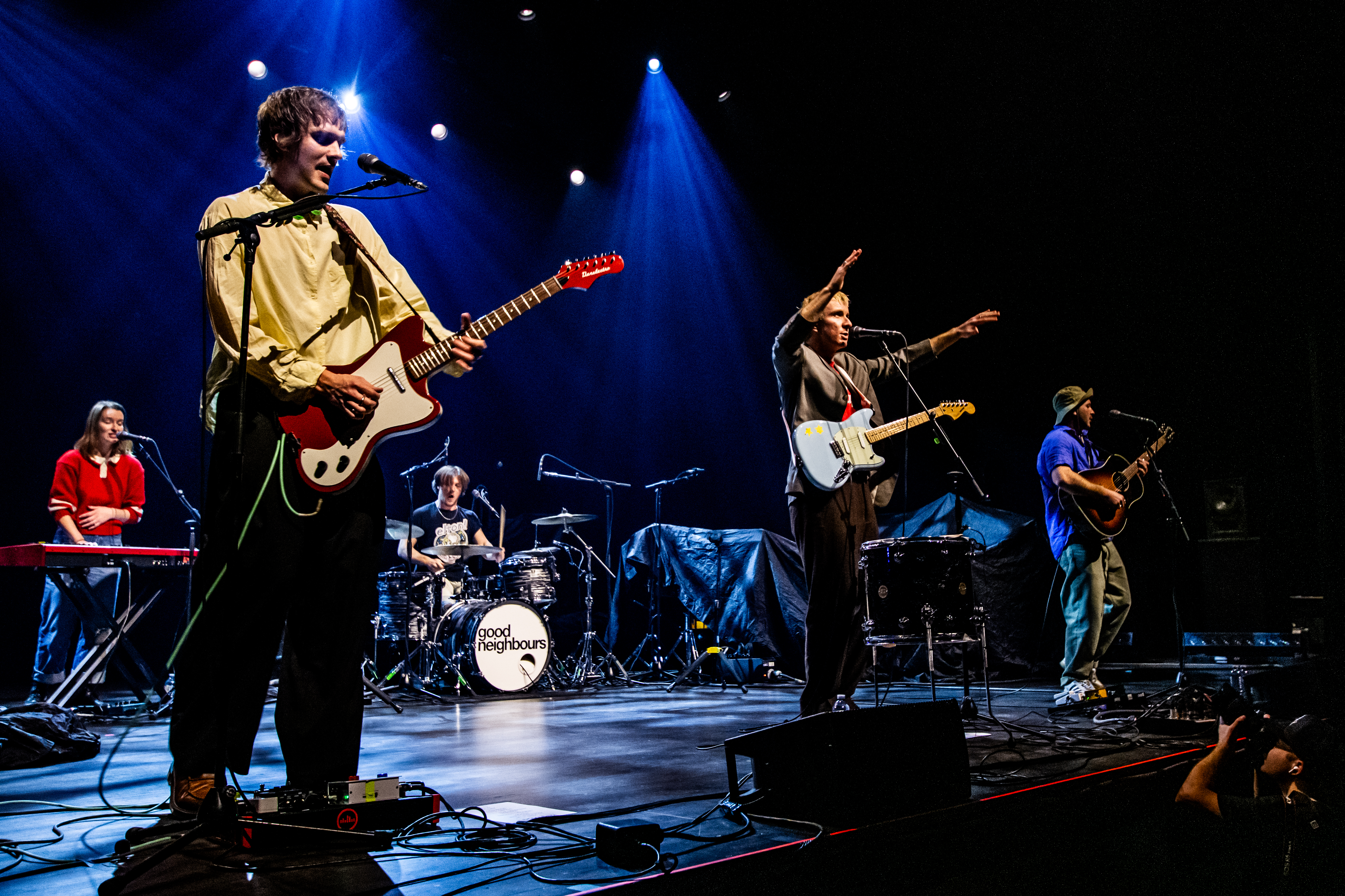 Good Neighbours performing at Queen Elizabeth Theatre, Vancouver - concert photography by Michael Caswell