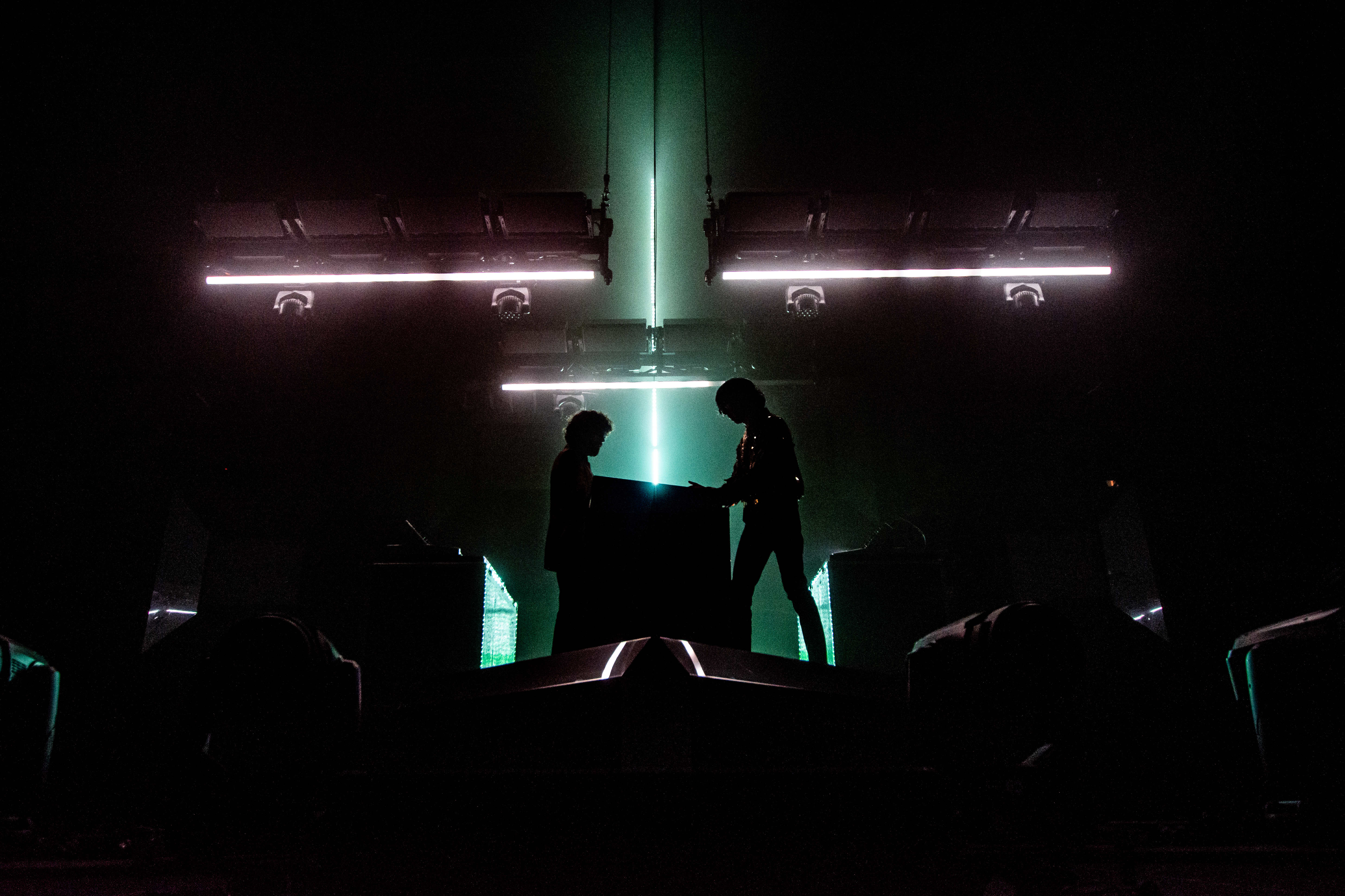 Justice performing at Pacific Coliseum, Vancouver - concert photography by Michael Caswell