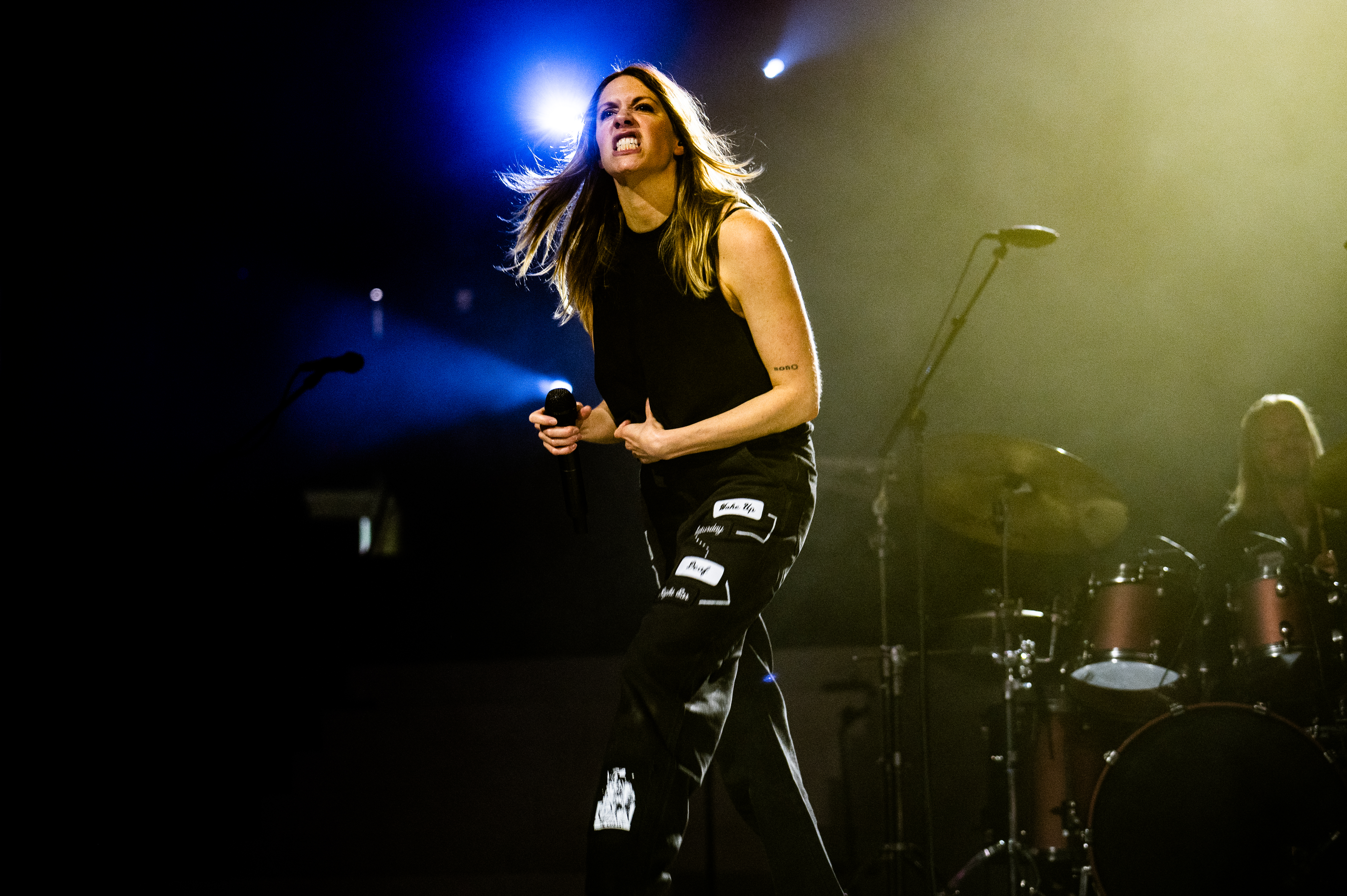 K.Flay performing at Rogers Arena, Vancouver - concert photography by Michael Caswell