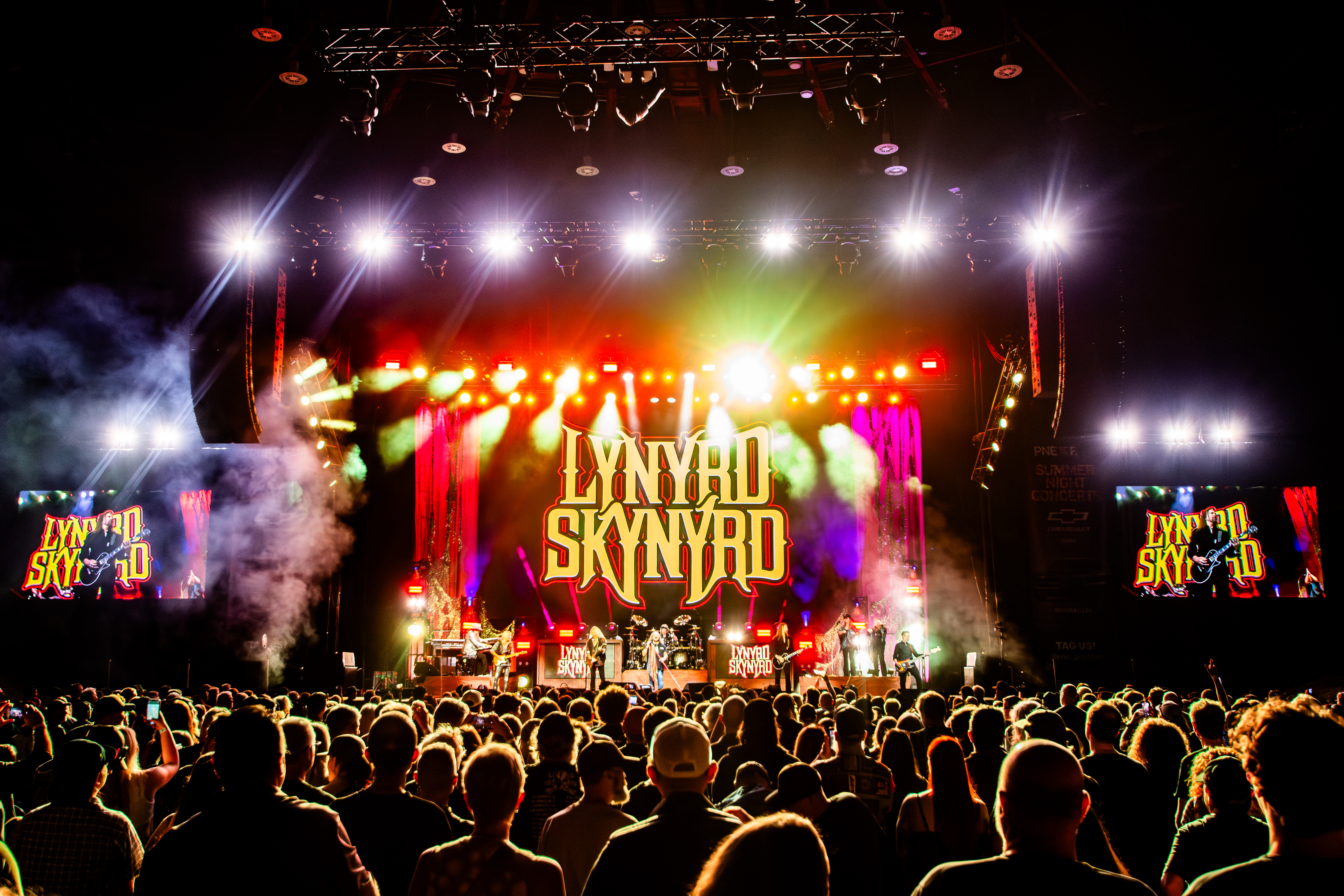 Lynyrd Skynyrd performing at PNE Summer Night Concerts, Vancouver - concert photography by Michael Caswell