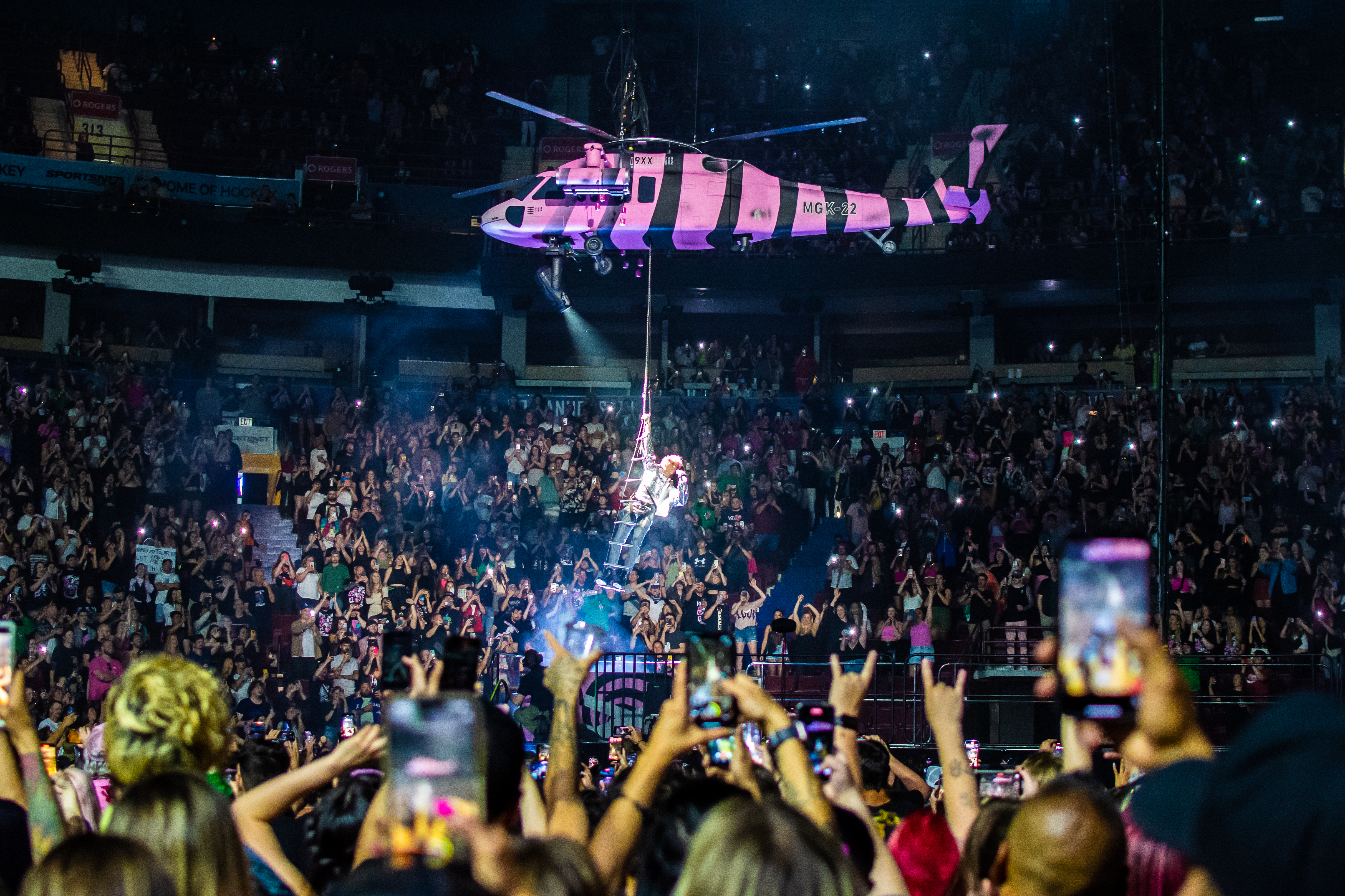 Machine Gun Kelly performing at Rogers Arena, Vancouver - concert photography by Michael Caswell