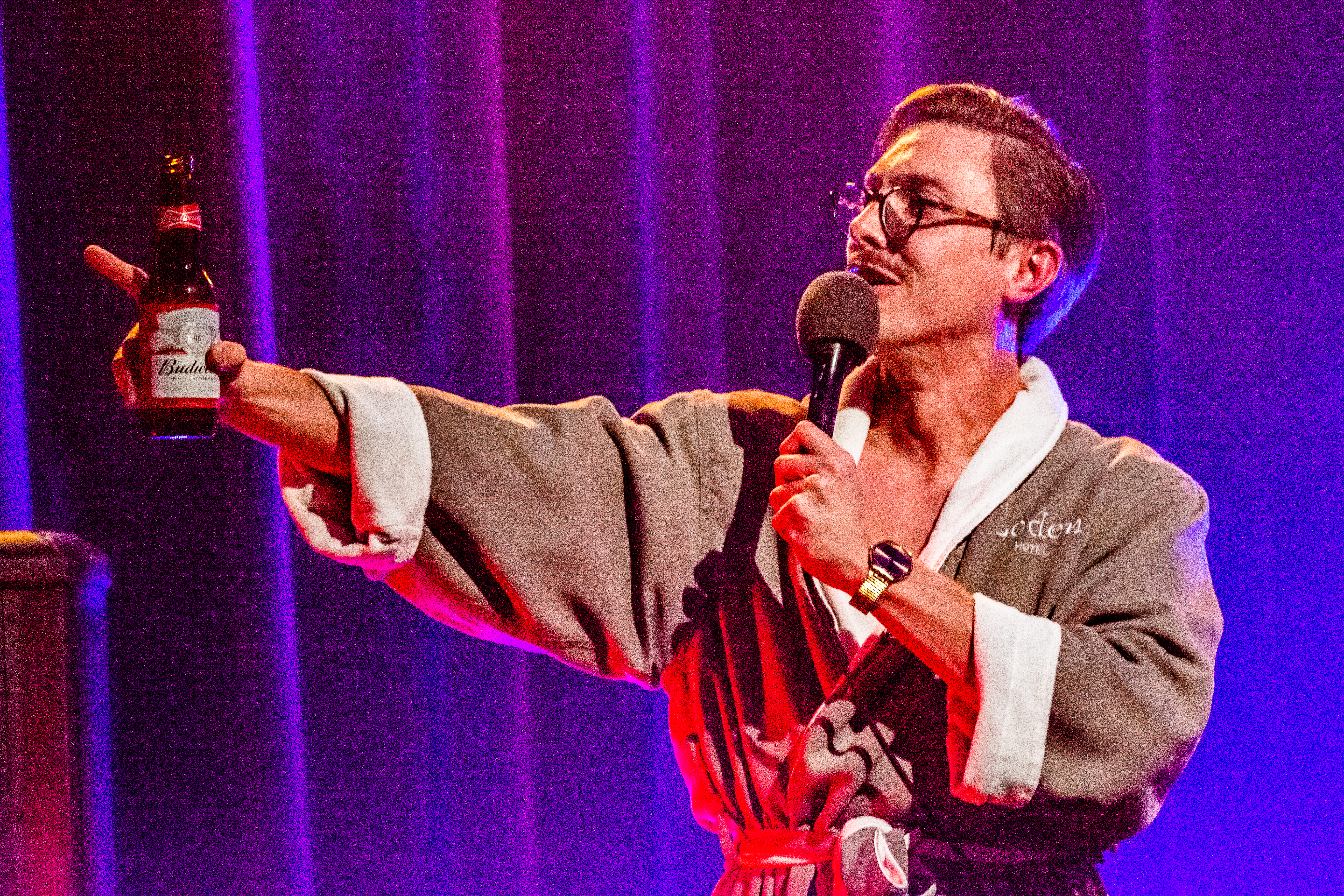 Marc Rebillet performing at VENUE, Vancouver - concert photography by Michael Caswell