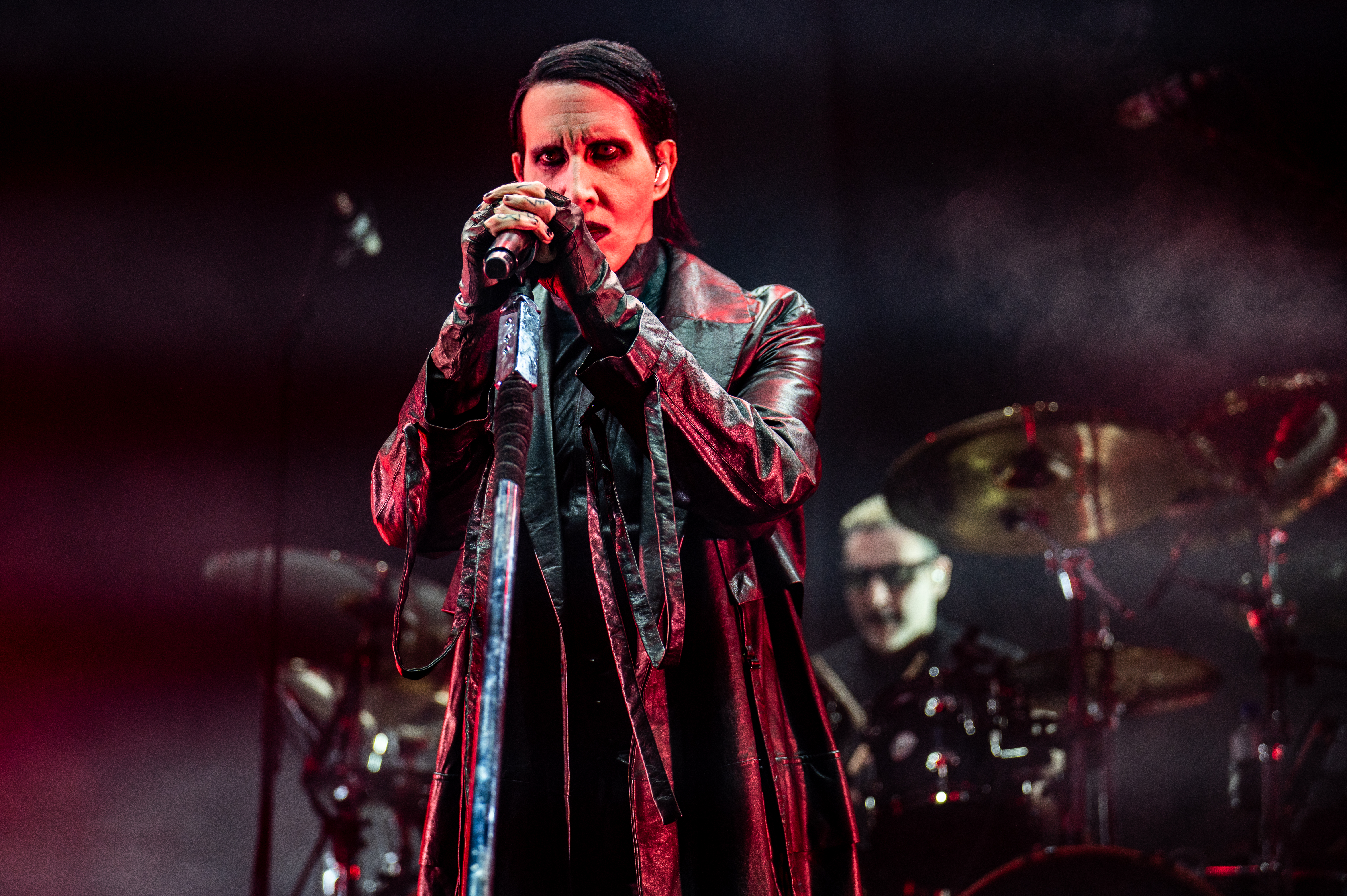 Marilyn Manson performing at Rogers Arena, Vancouver - concert photography by Michael Caswell