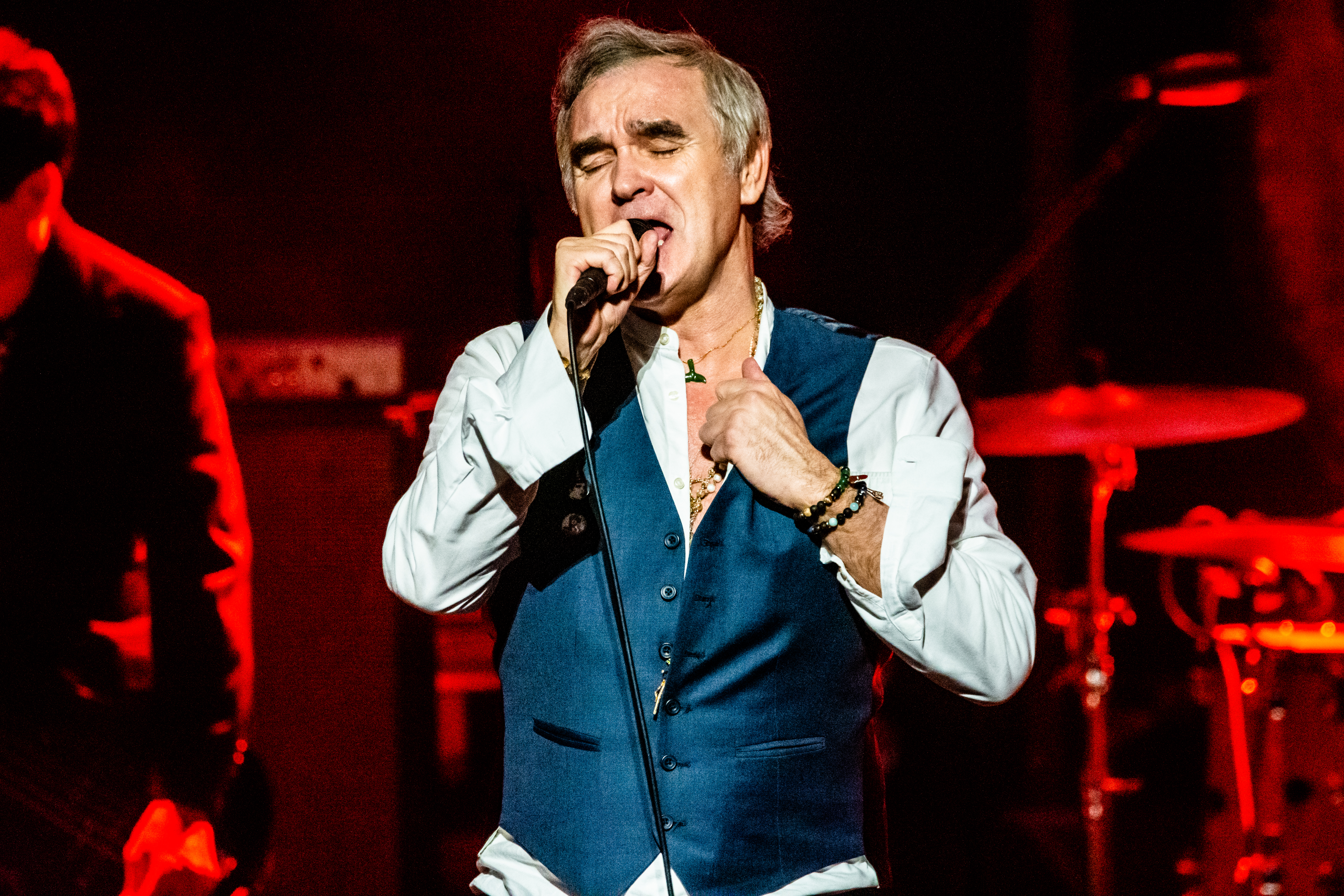 Morrissey performing at Orpheum Theatre, Vancouver - concert photography by Michael Caswell