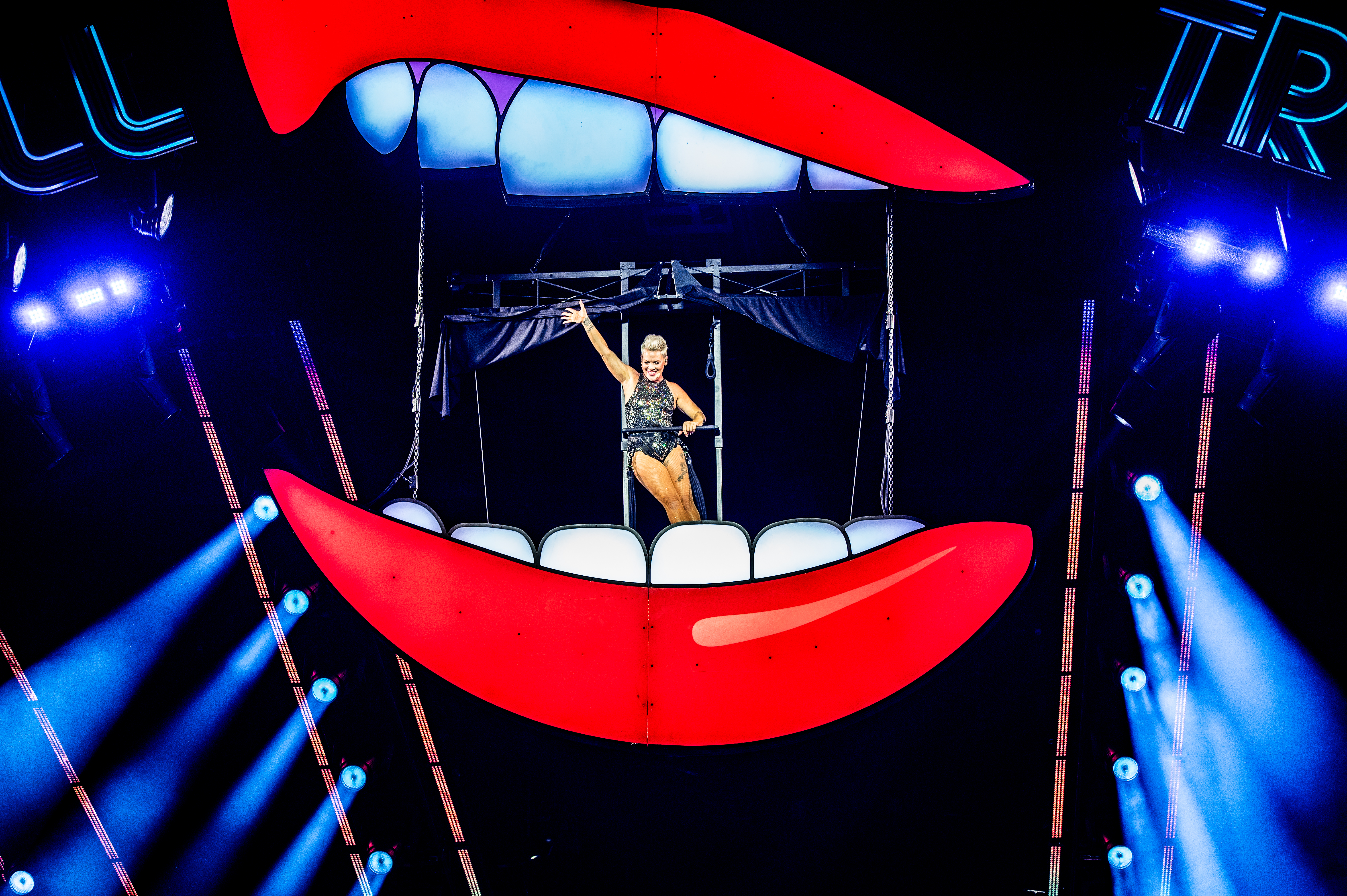 P!nk performing at Rogers Arena, Vancouver - concert photography by Michael Caswell