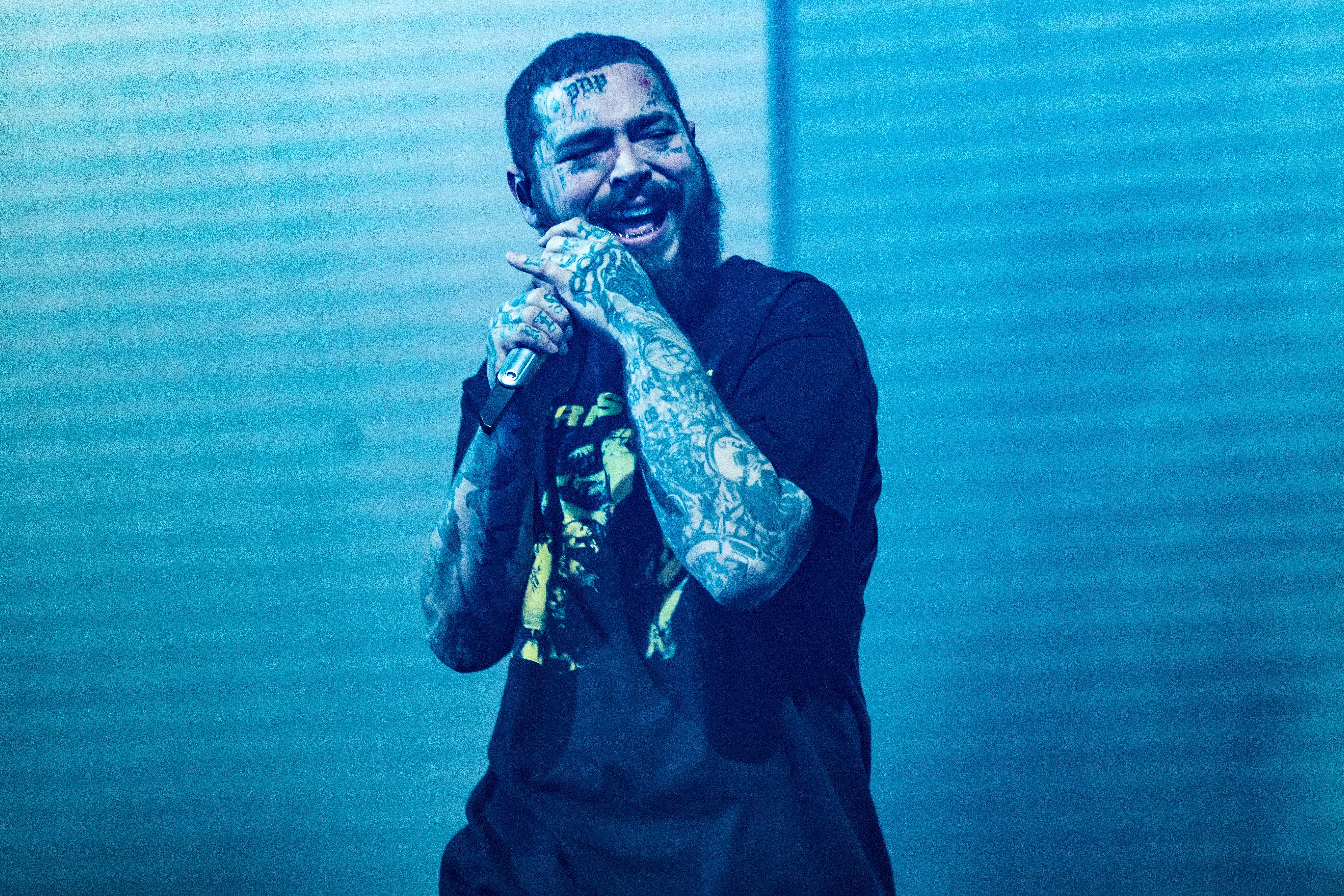 Post Malone performing at Rogers Arena, Vancouver - concert photography by Michael Caswell