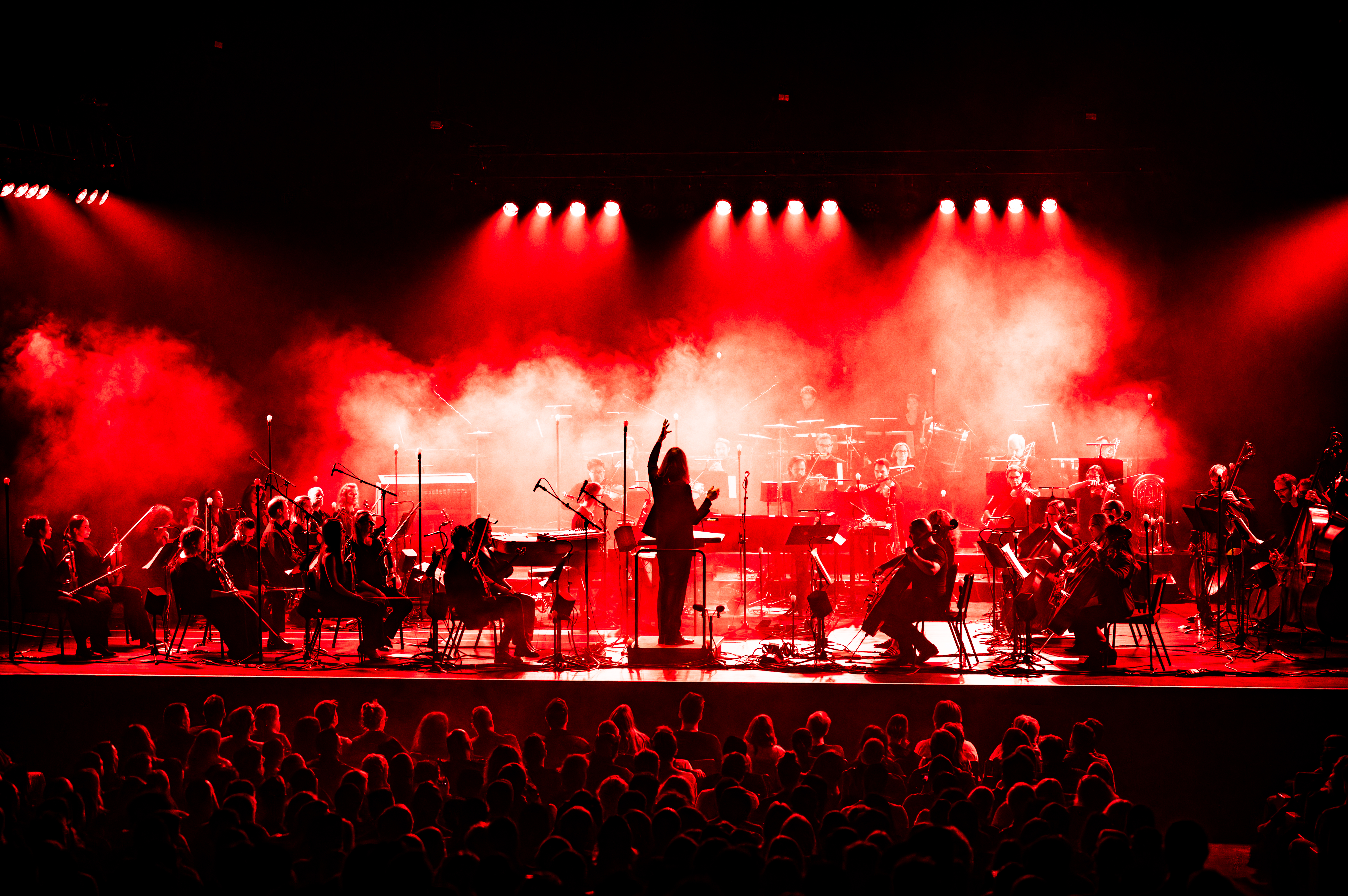 Sigur Ros performing at Queen Elizabeth Theatre, Vancouver - concert photography by Michael Caswell