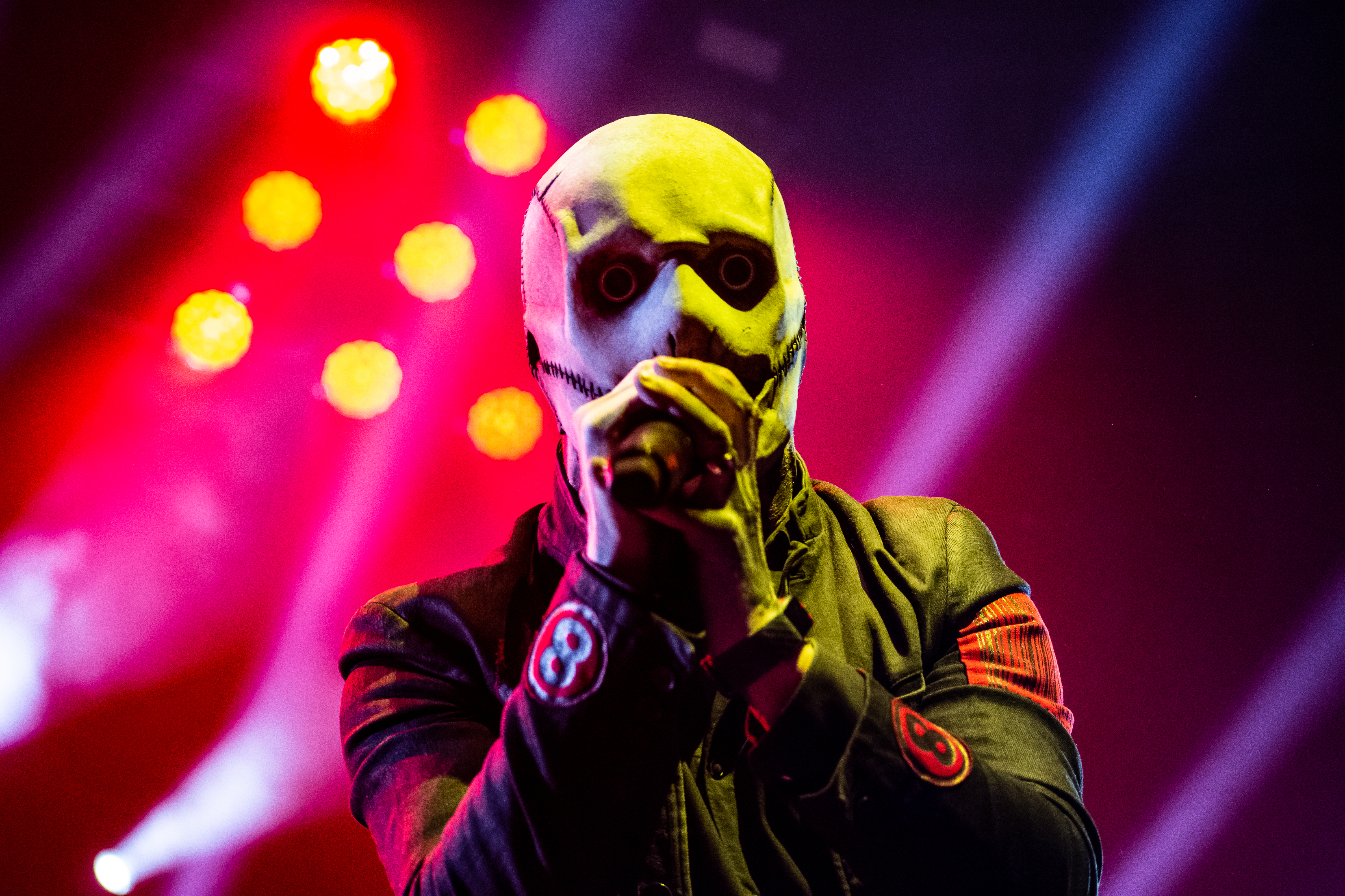 Slipknot performing at Rogers Arena, Vancouver - concert photography by Michael Caswell